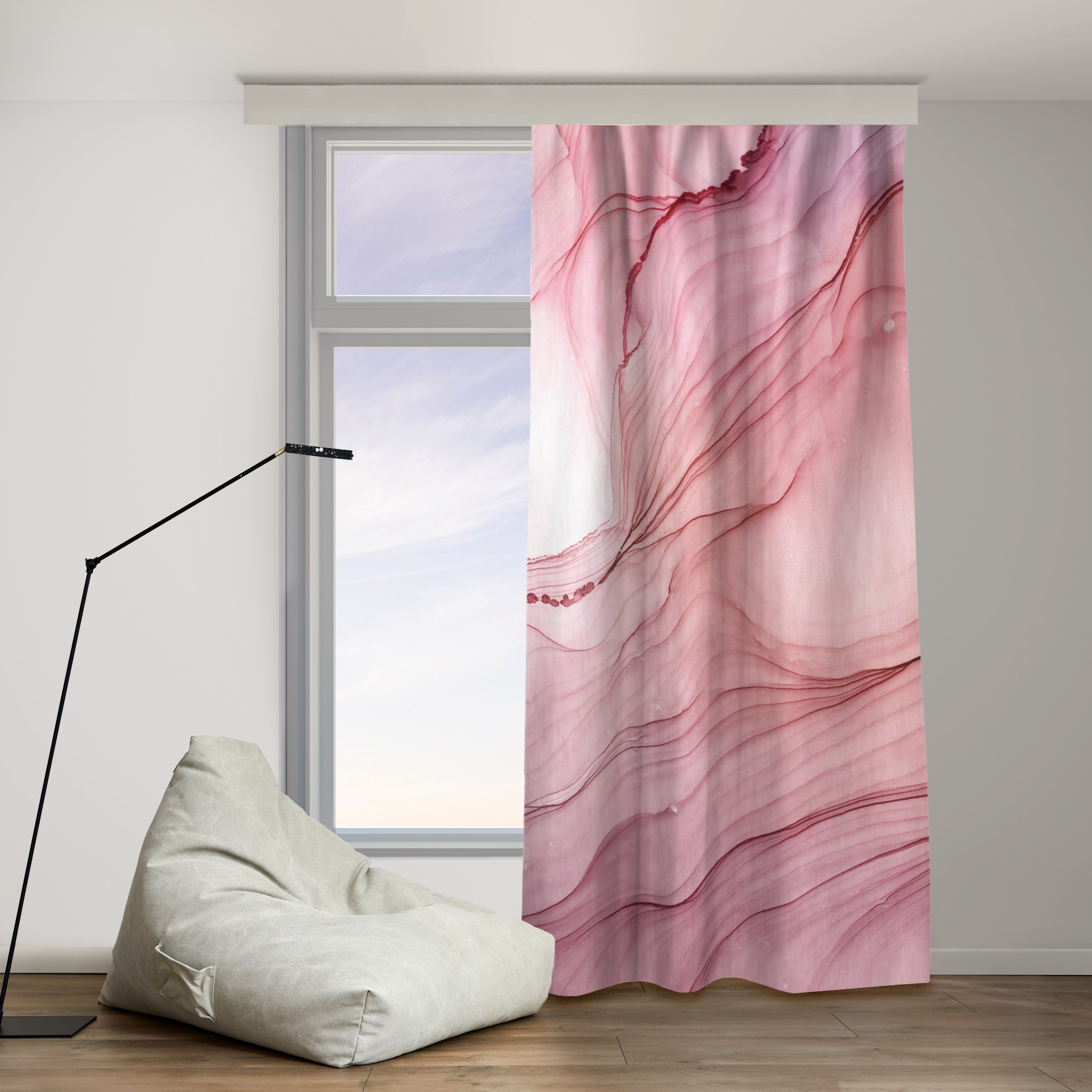 Vorhang Meliertes Ziegelrot