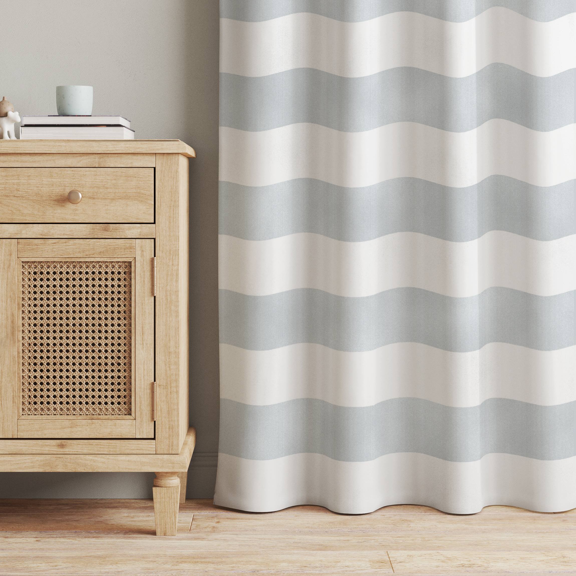 Vorhang No.YK53 Querstreifen Grau Weiß