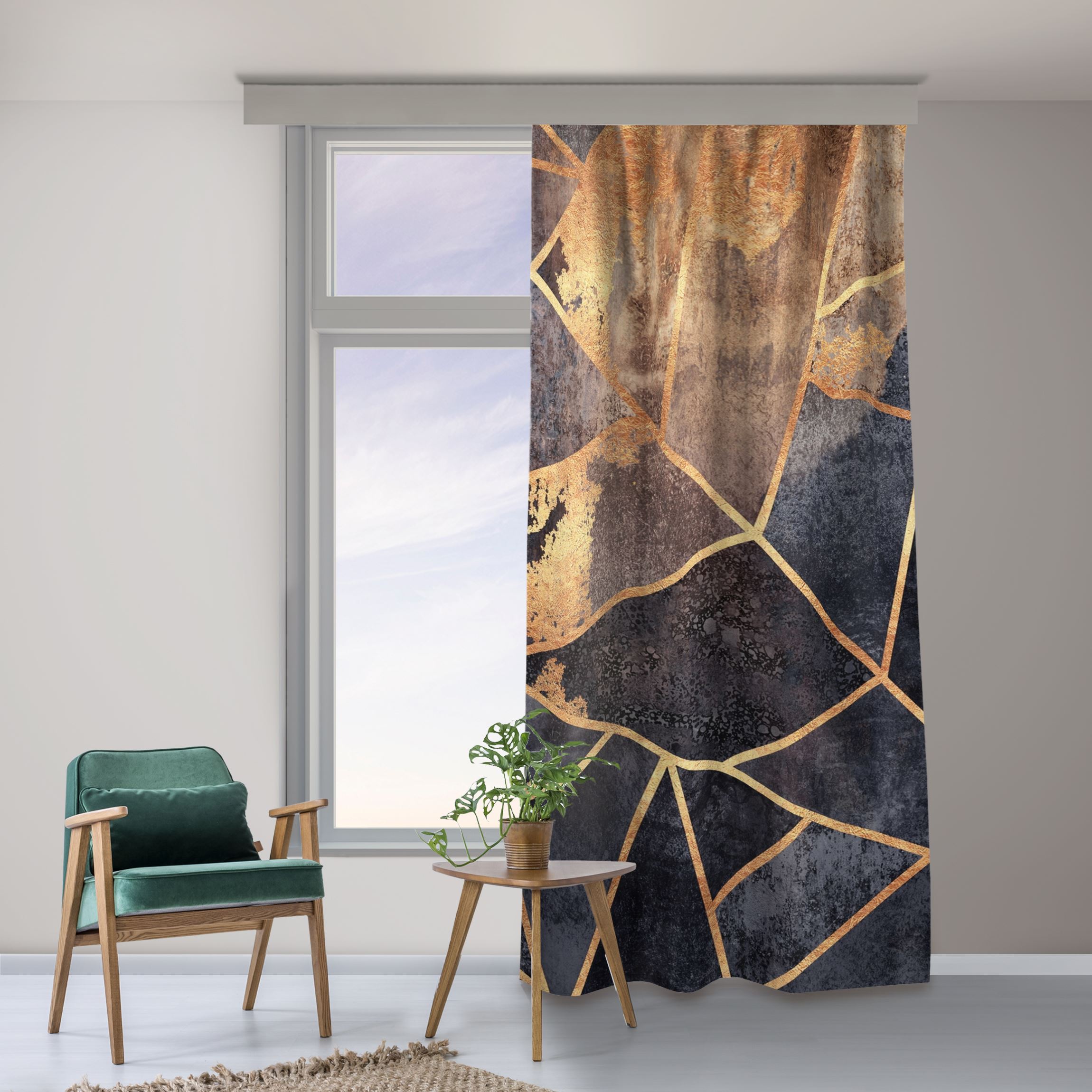 Vorhang Onyx mit Gold