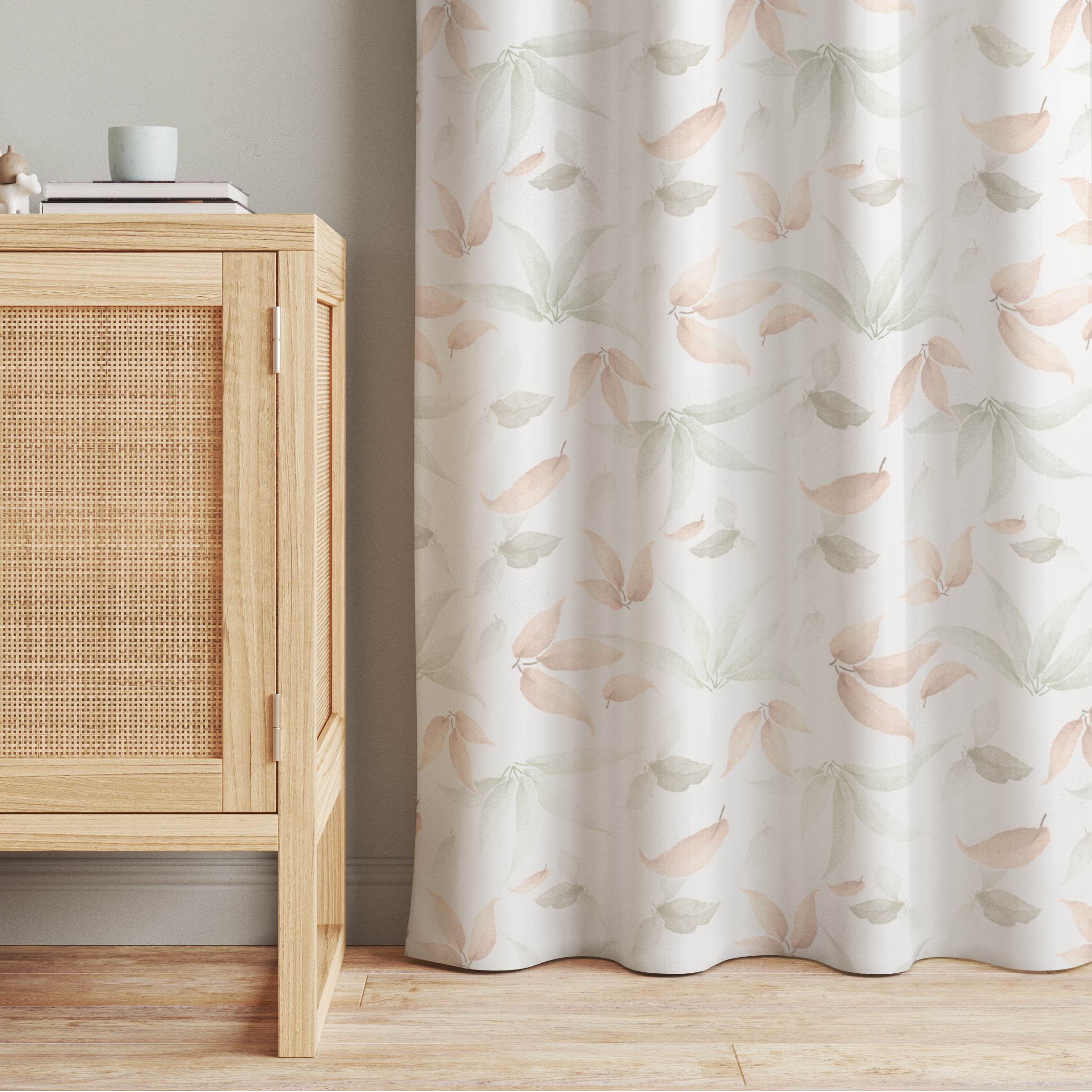 Vorhang Pastell Blätter