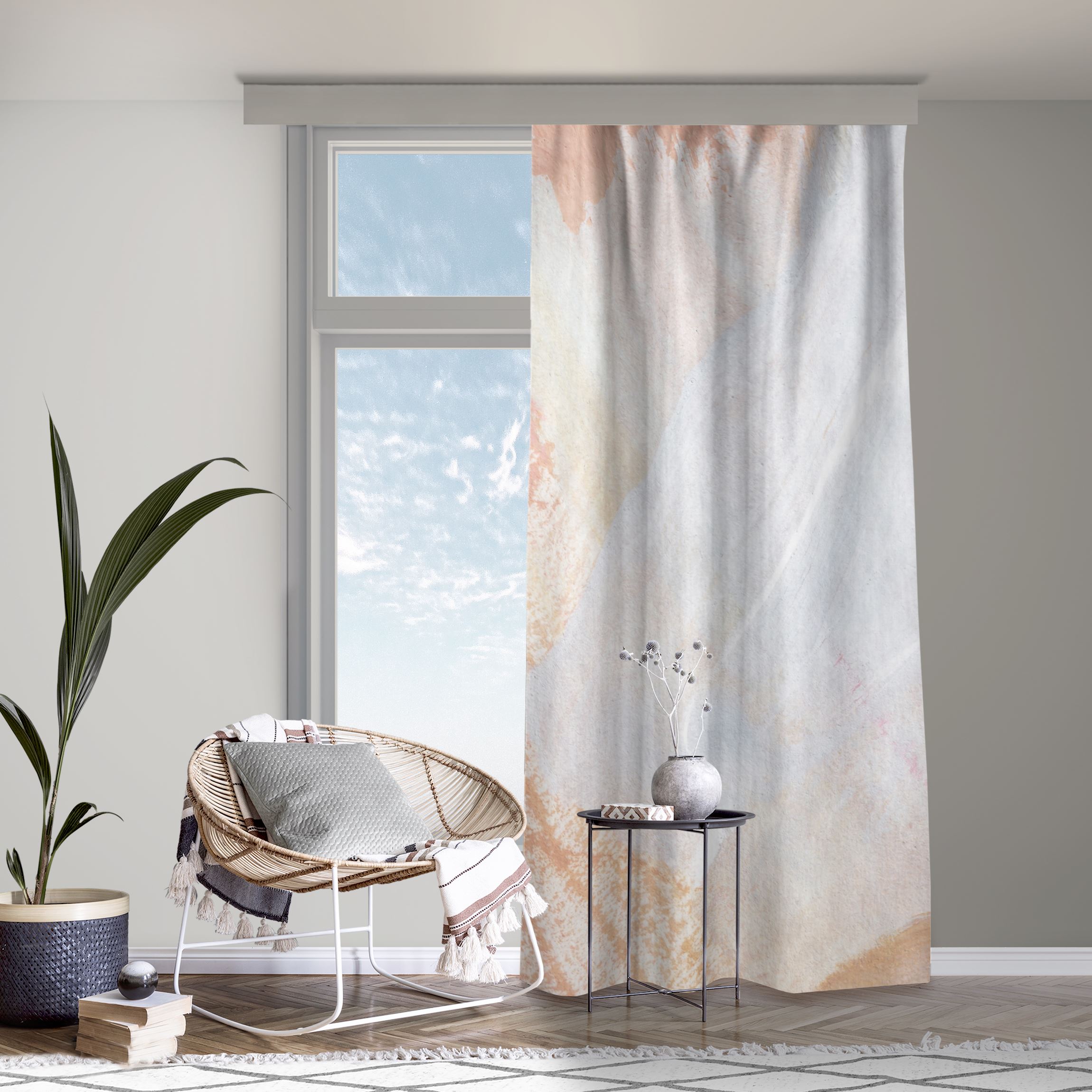 Vorhang Pink und Vanille I