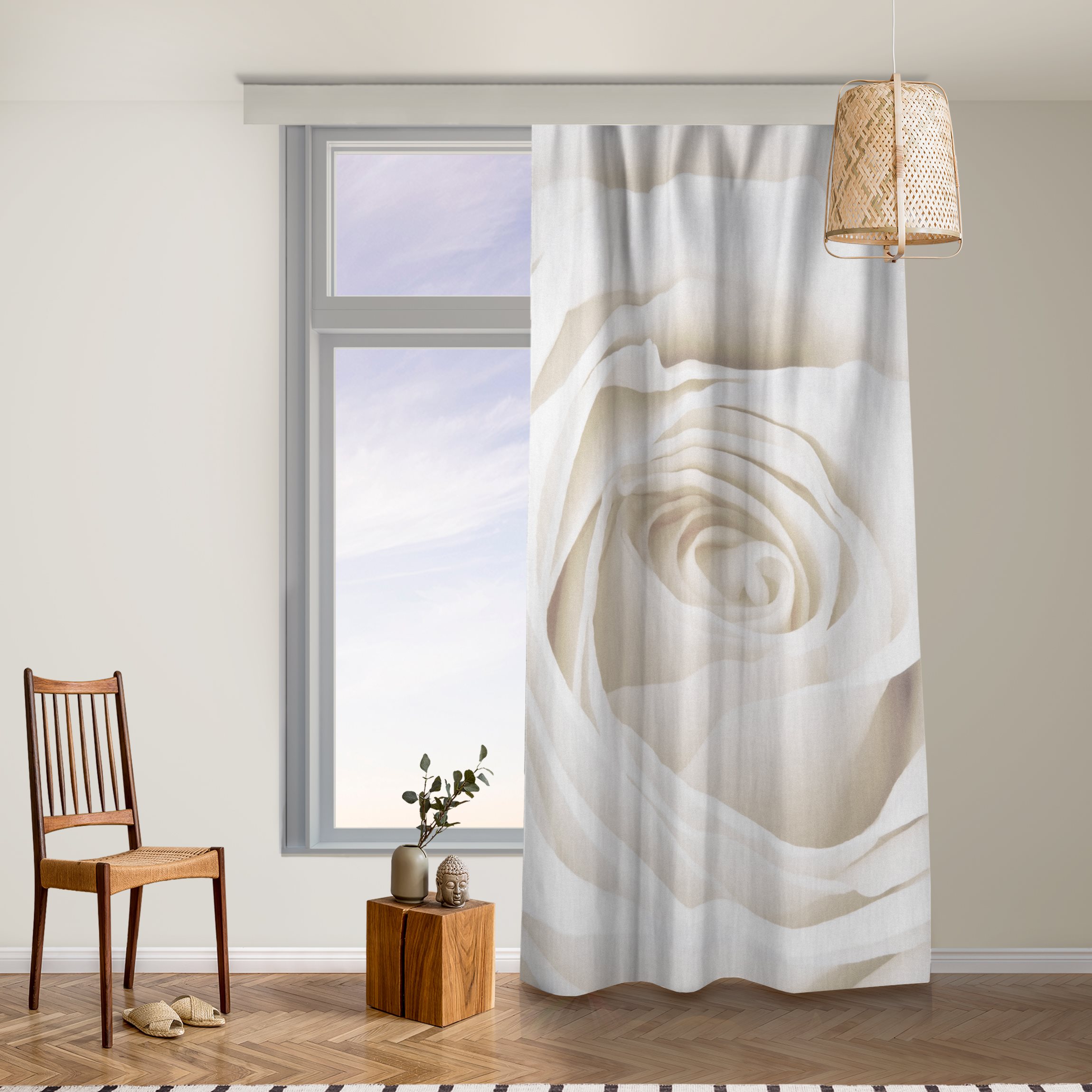 Vorhang Pretty White Rose