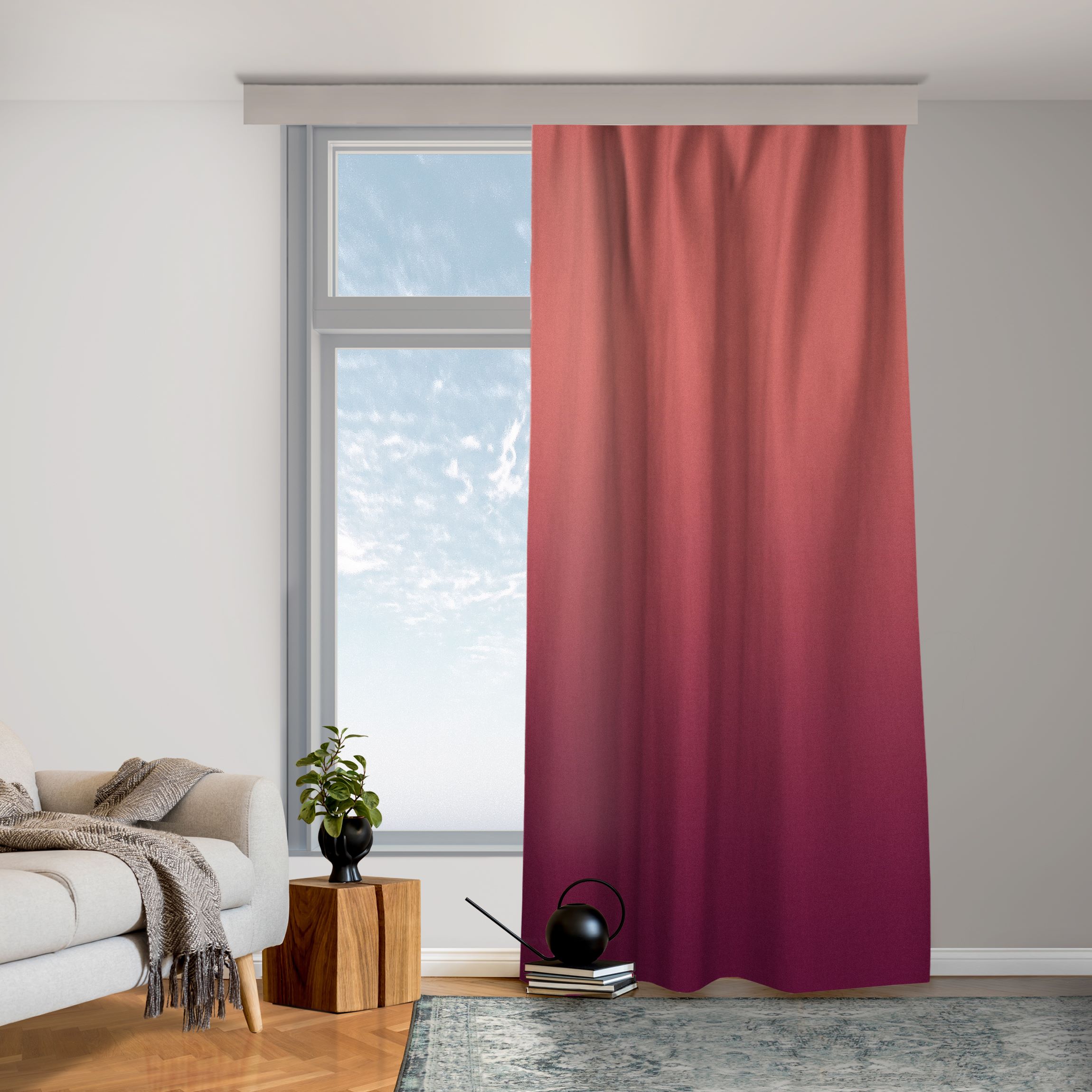 Vorhang Roter Farbverlauf