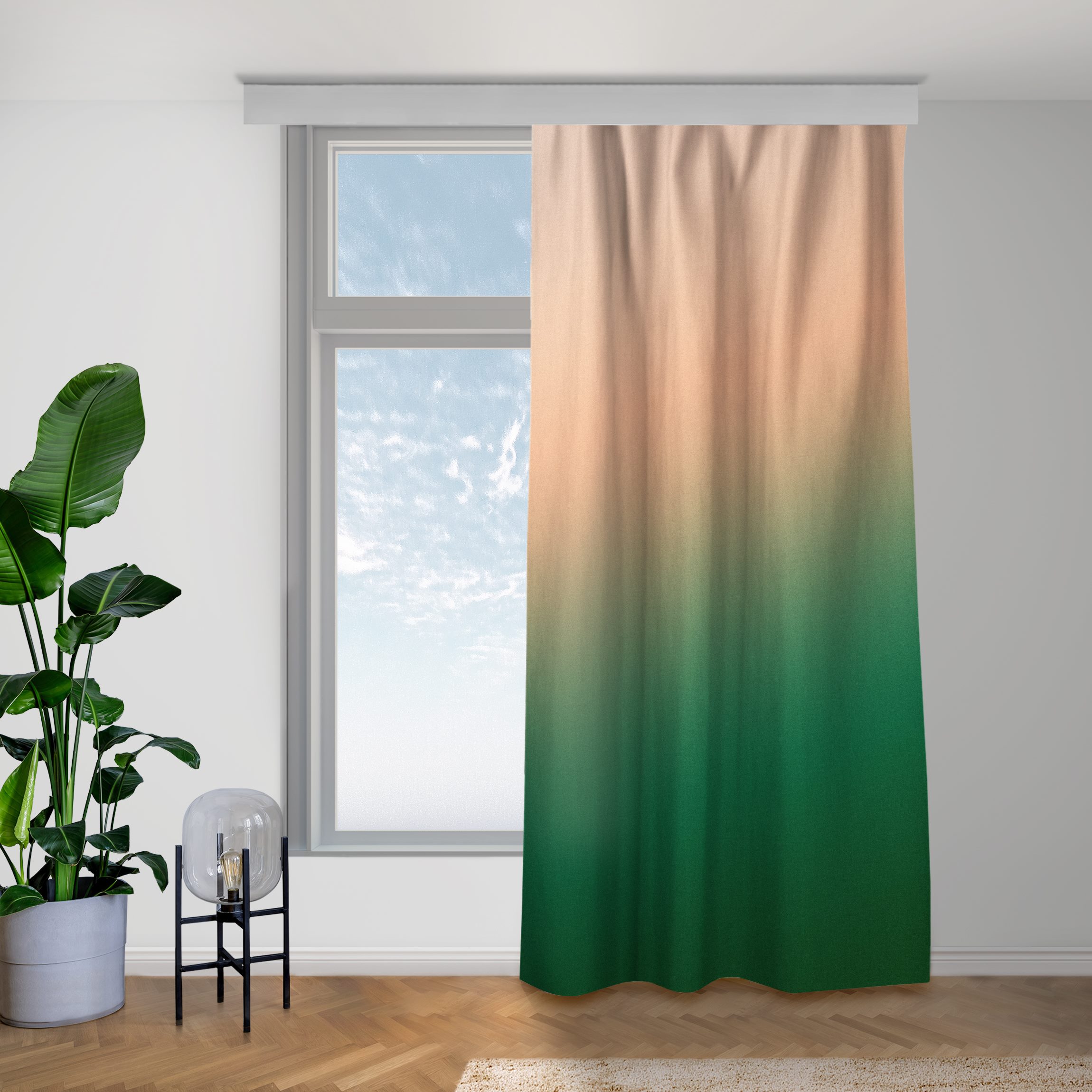 Vorhang Sonnenaufgang über Wald Farbverlauf