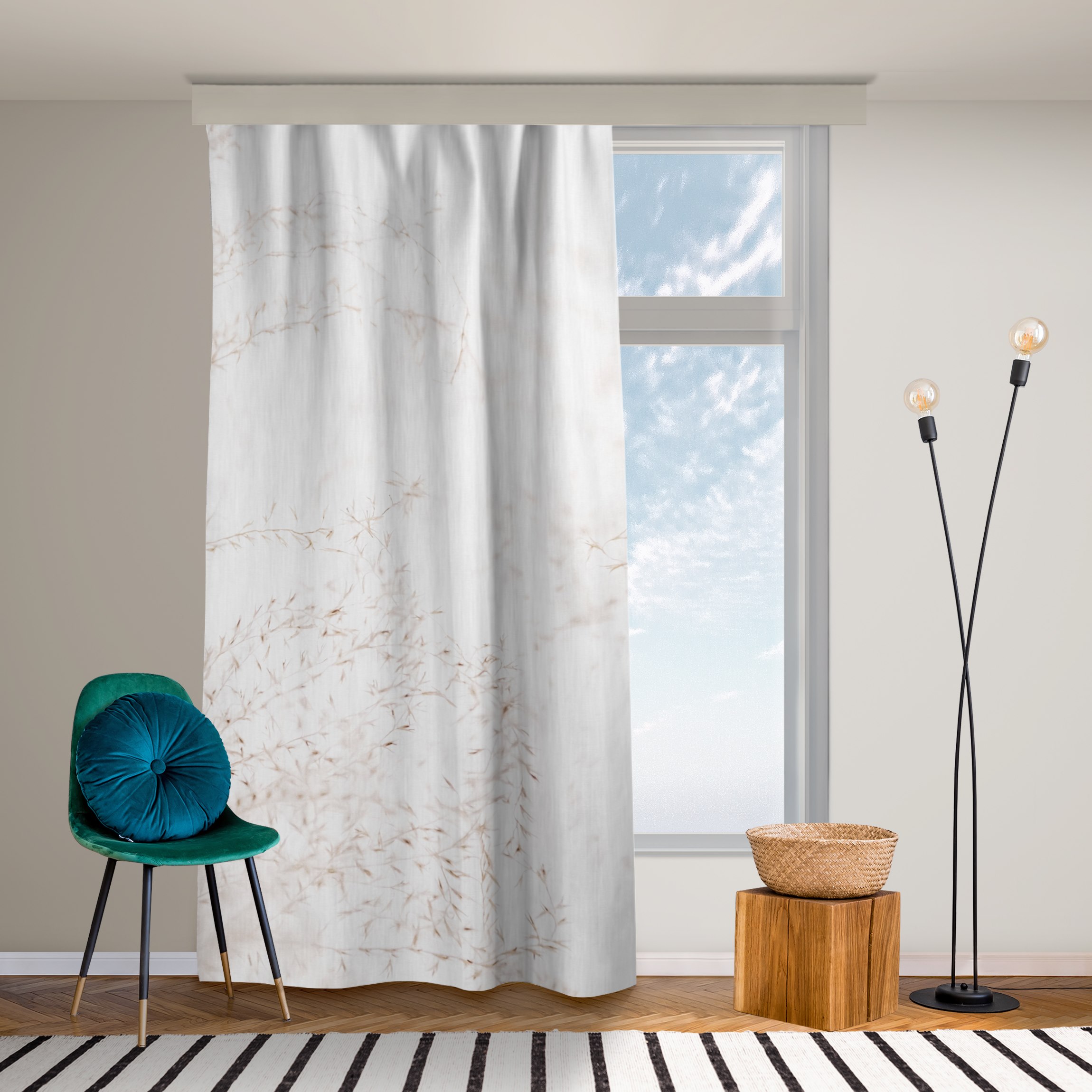 Vorhang Sonnenstrahlen im Pampasgras