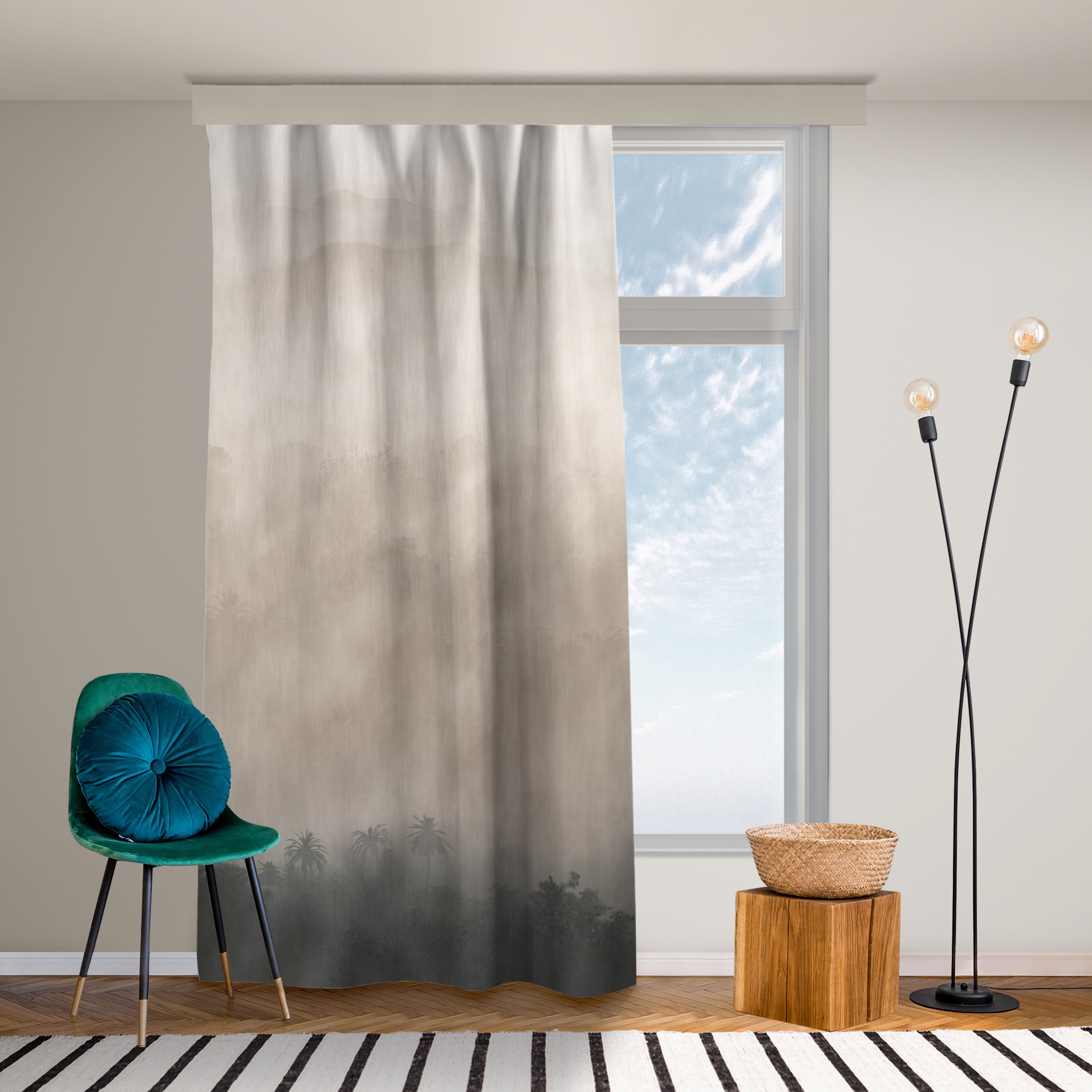 Vorhang Sonnenstrahlen über Dschungeldach