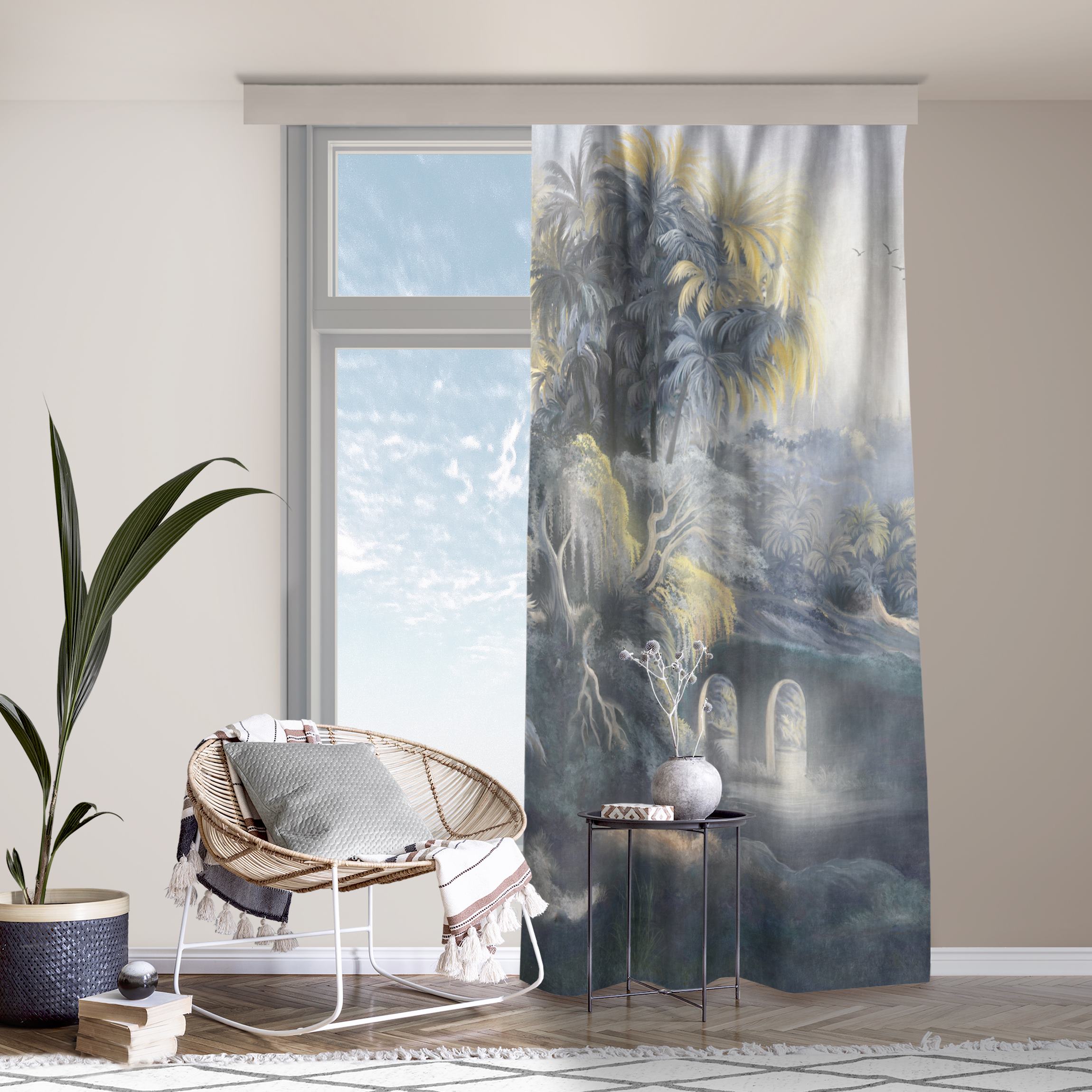 Vorhang Tropische Fantasy Landschaft