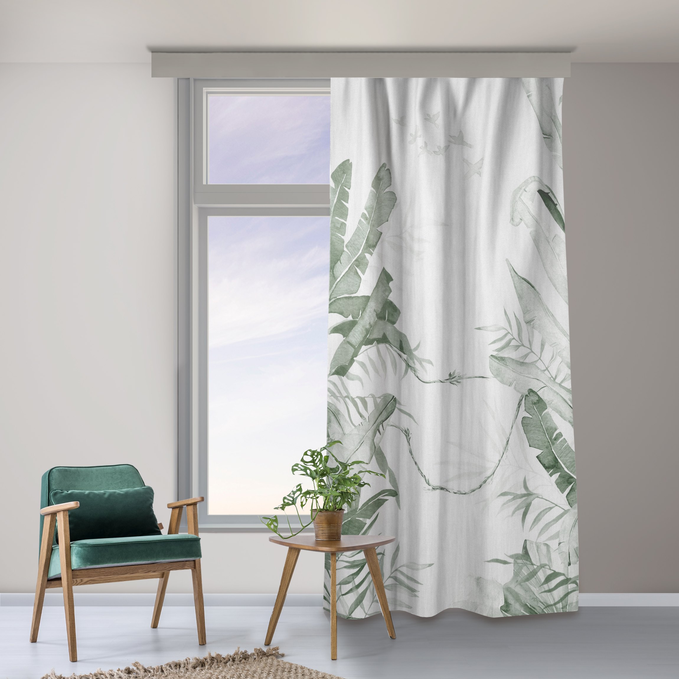 Vorhang Tropische Palmen und Blätter