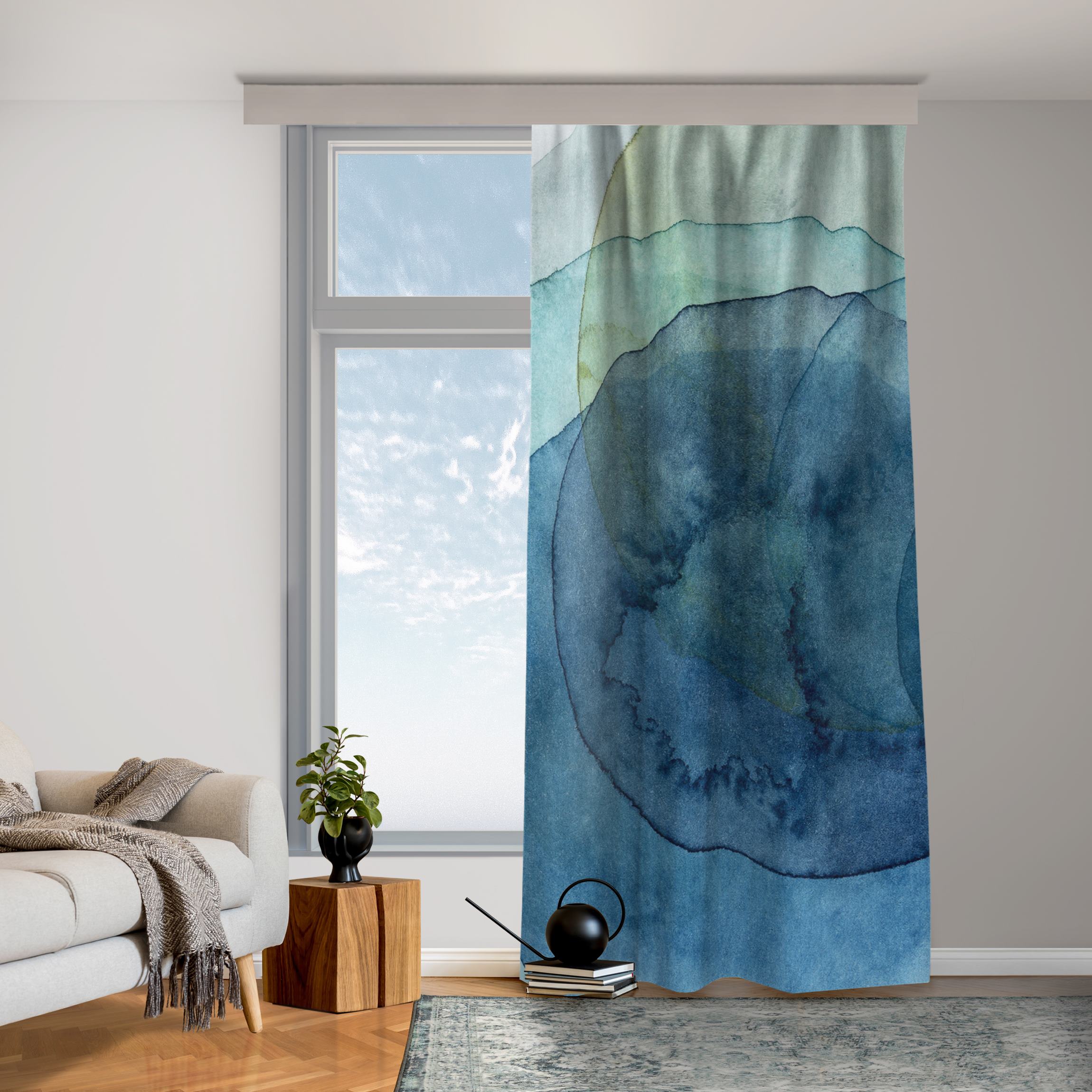 Vorhang Urknall - blau