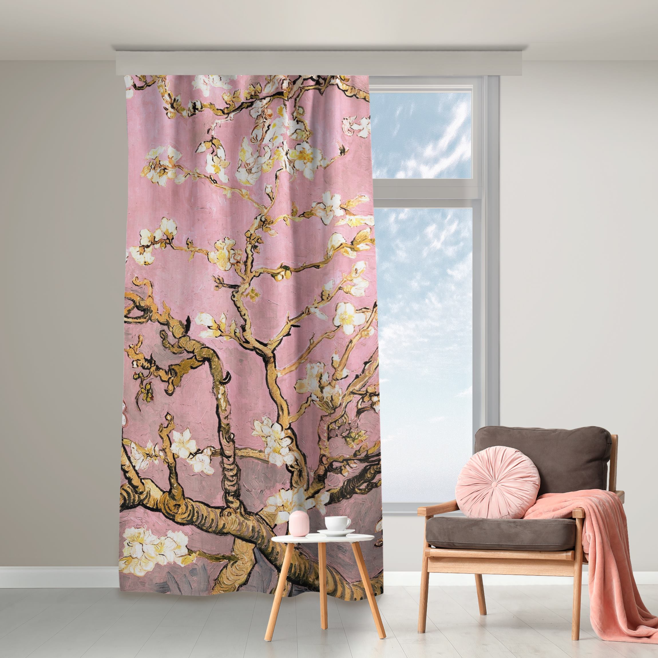 Vorhang Vincent van Gogh - Mandelblüte in altrosa