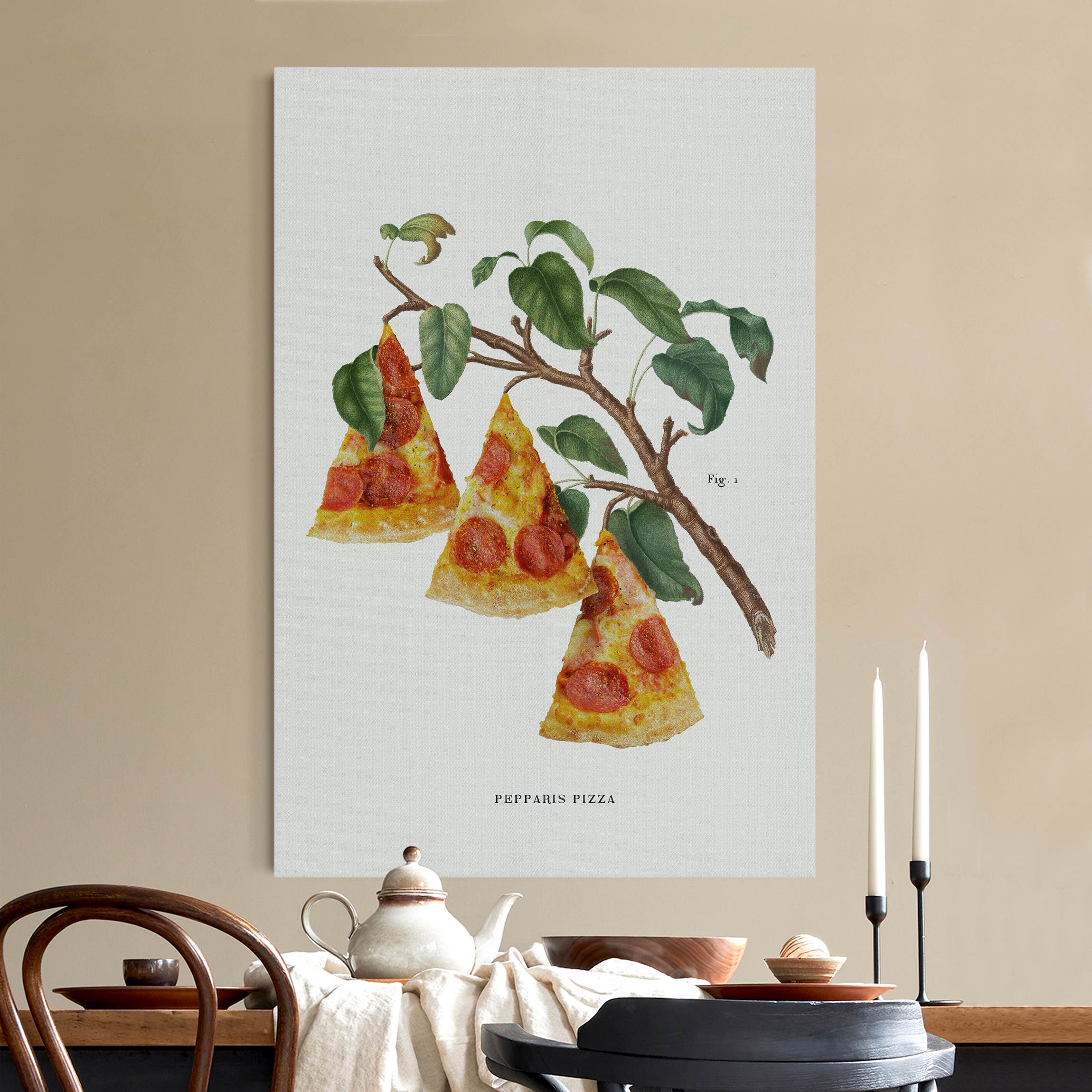 Akustikbild Vintage Pflanze - Pizza