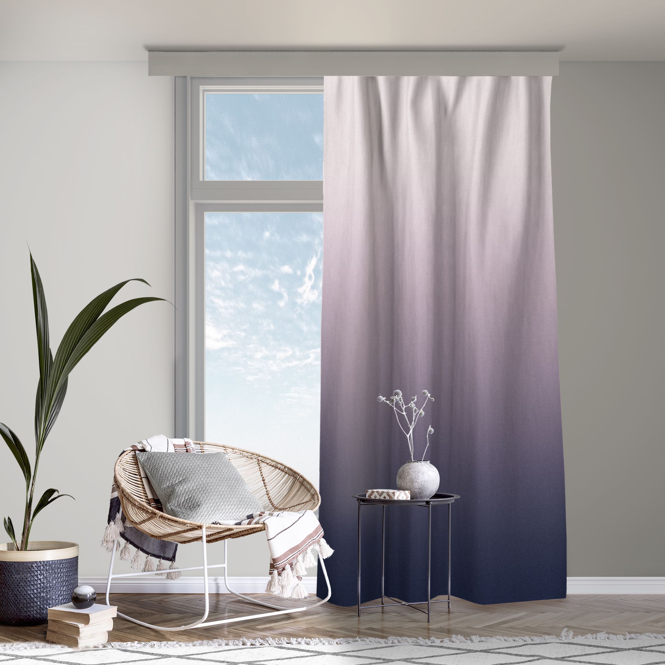 Vorhang Violett Farbverlauf