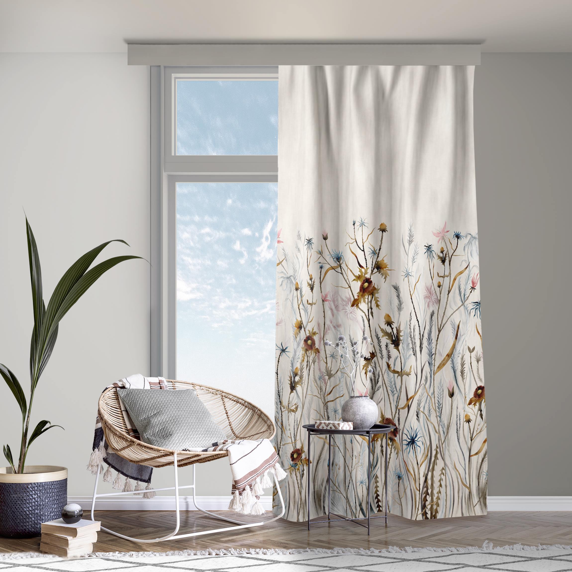 Vorhang Wilde Trockenblumenwiese