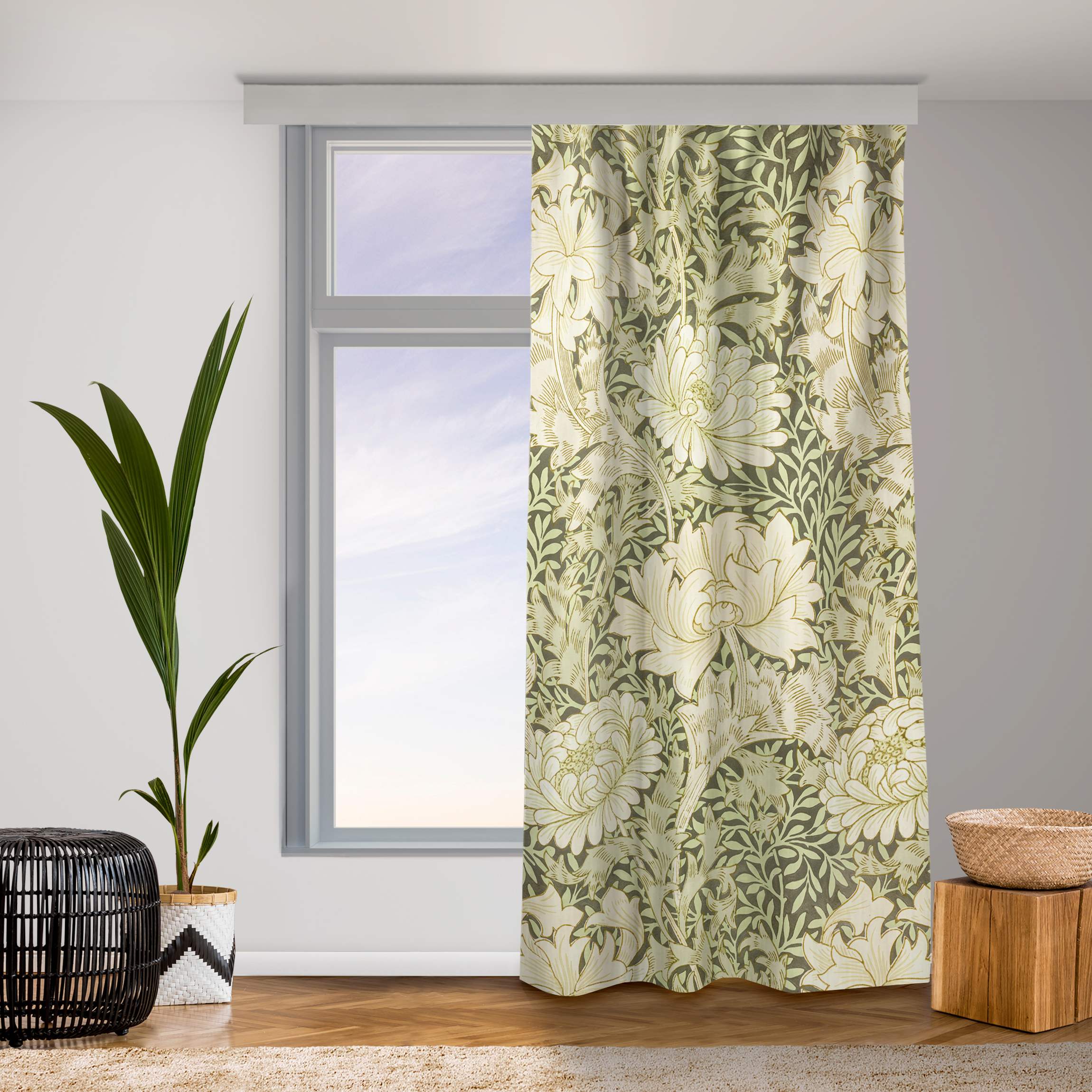 Vorhang William Morris Muster - Große Blüten