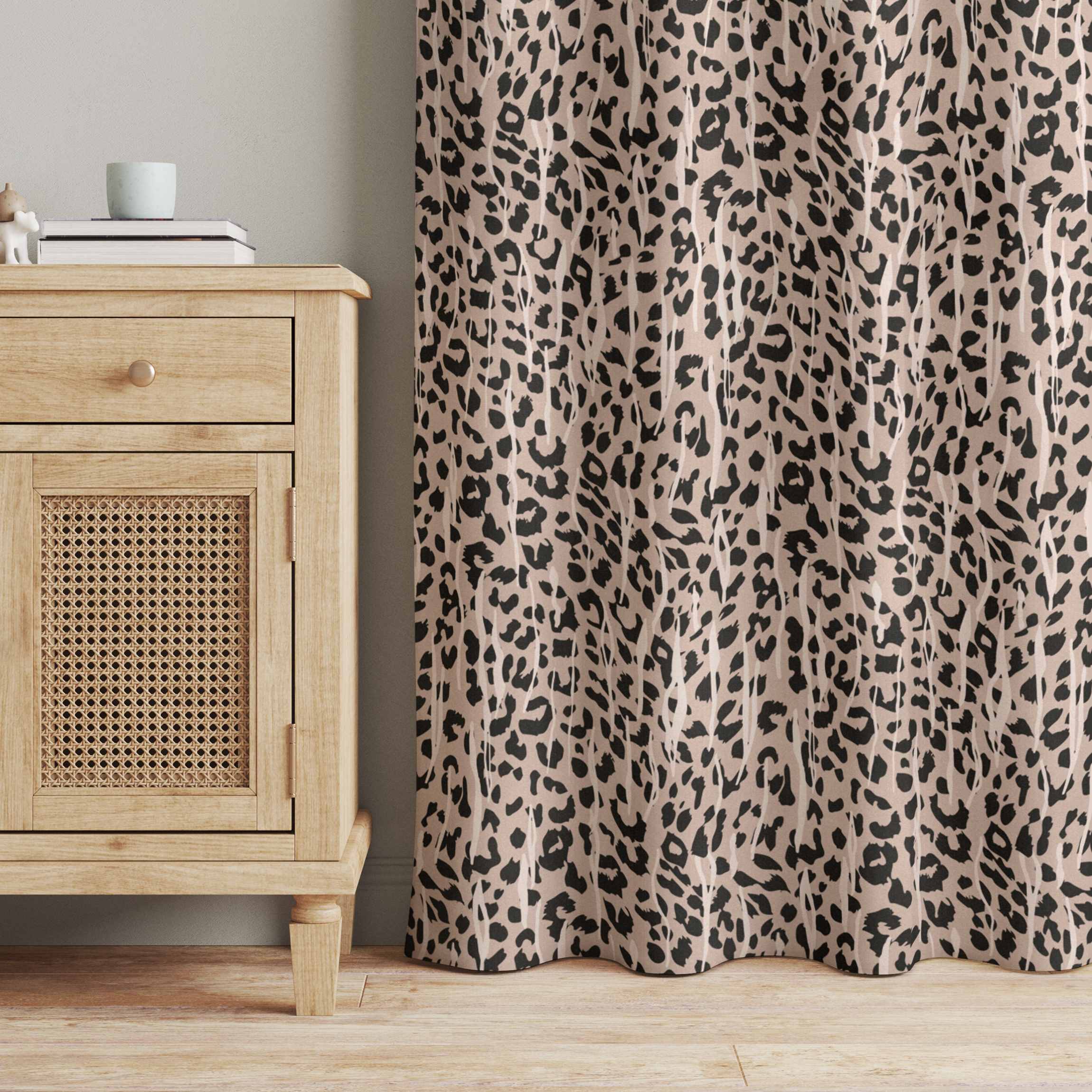 Vorhang Zebra und Leopard Muster