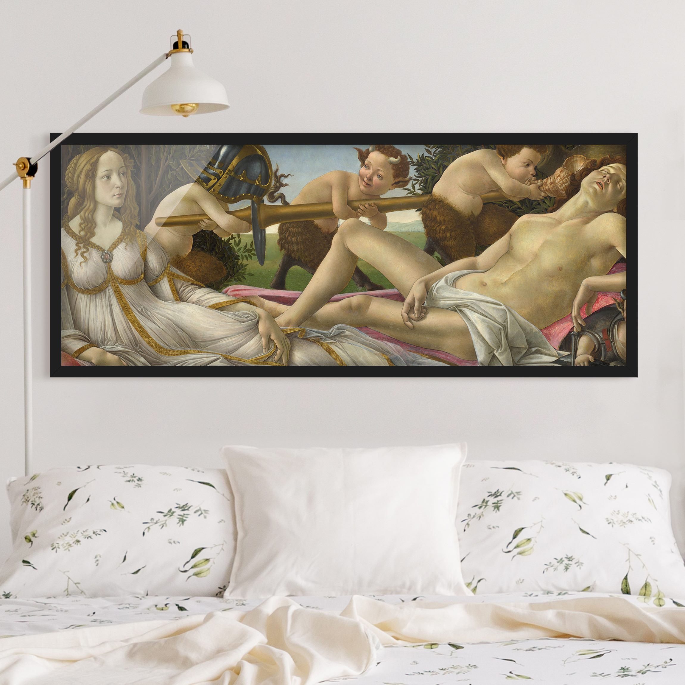 Kunstdruck mit Rahmen Sandro Botticelli - Venus und Mars