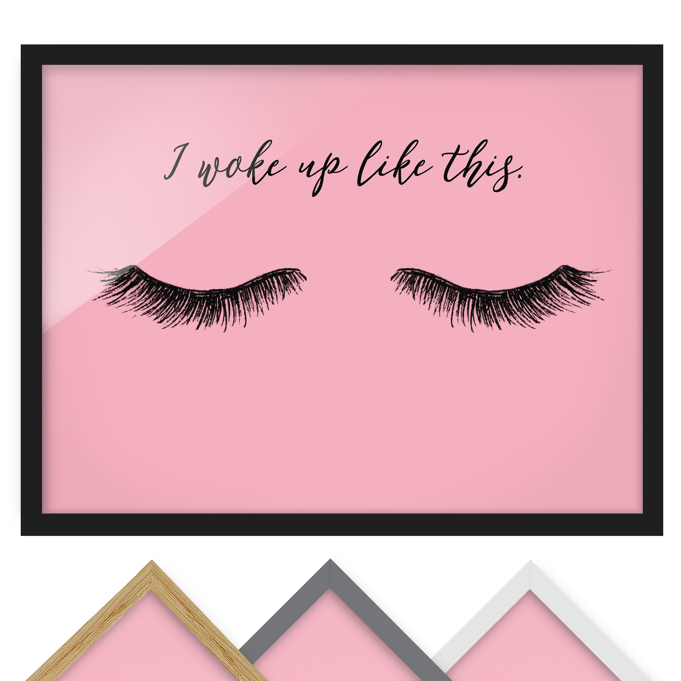 Spruch Bild mit Rahmen Wimpern Chat - Wake up