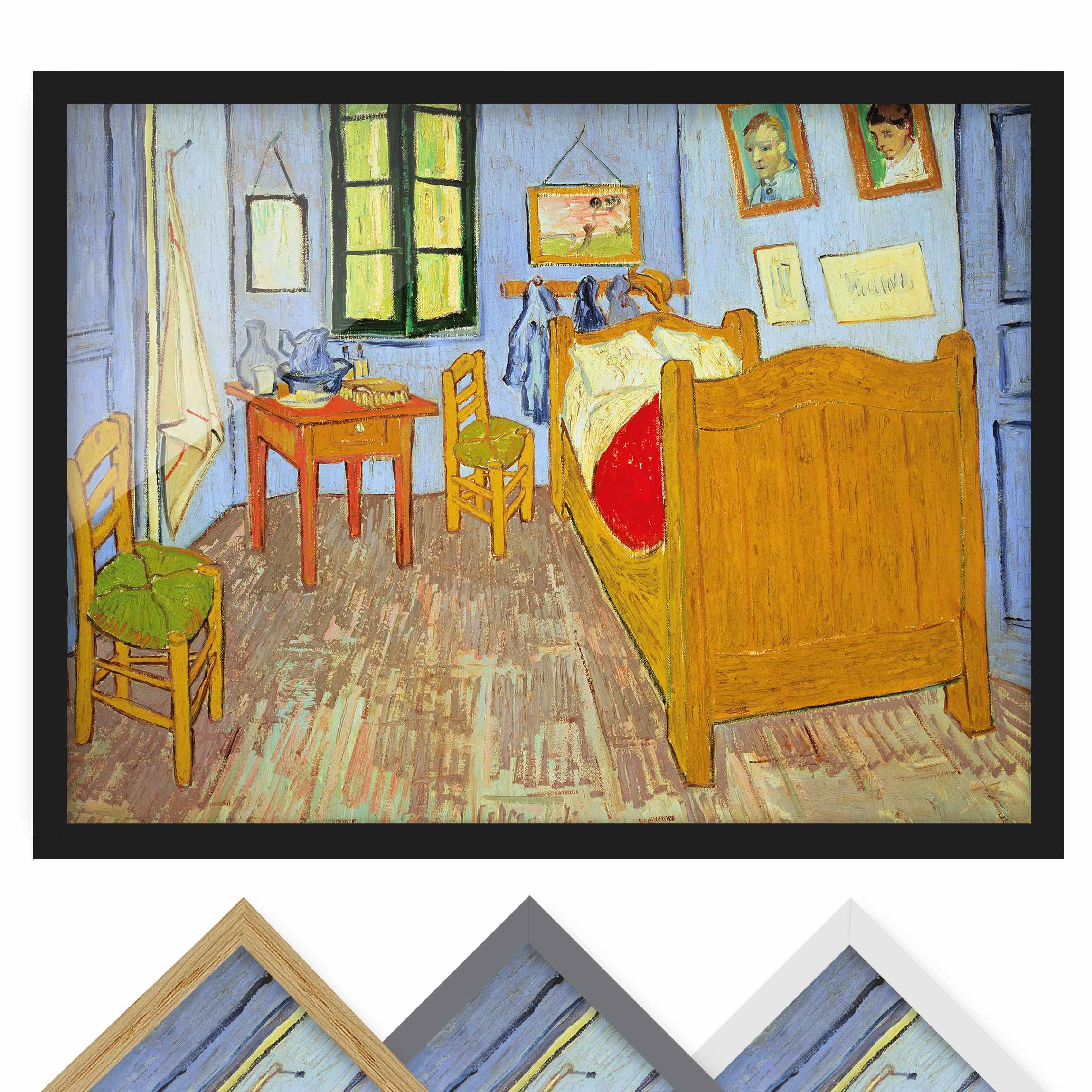 Bild mit Rahmen - Querformat Vincent van Gogh - Schlafzimmer in Arles