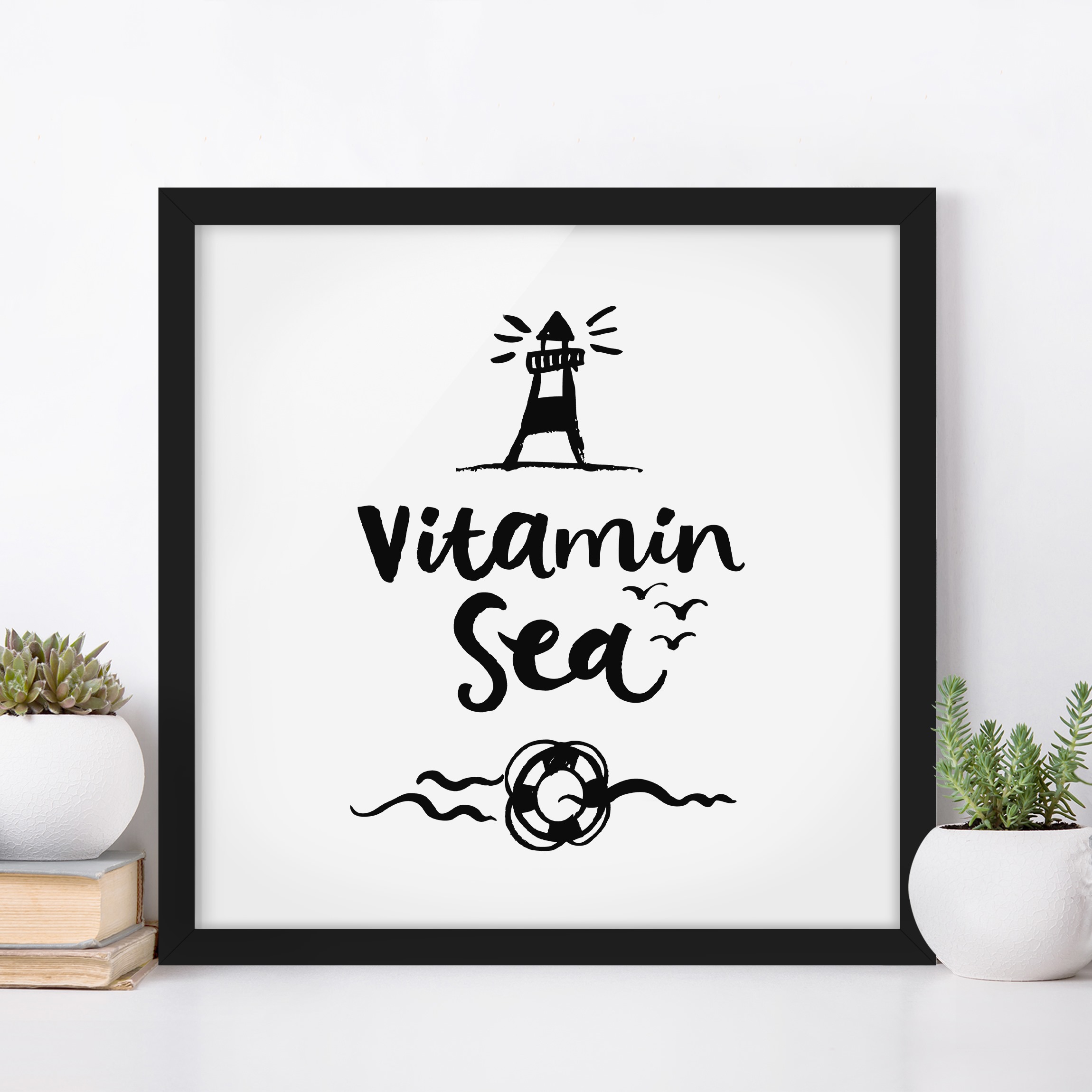 Bild mit Rahmen - Quadrat Vitamin Sea