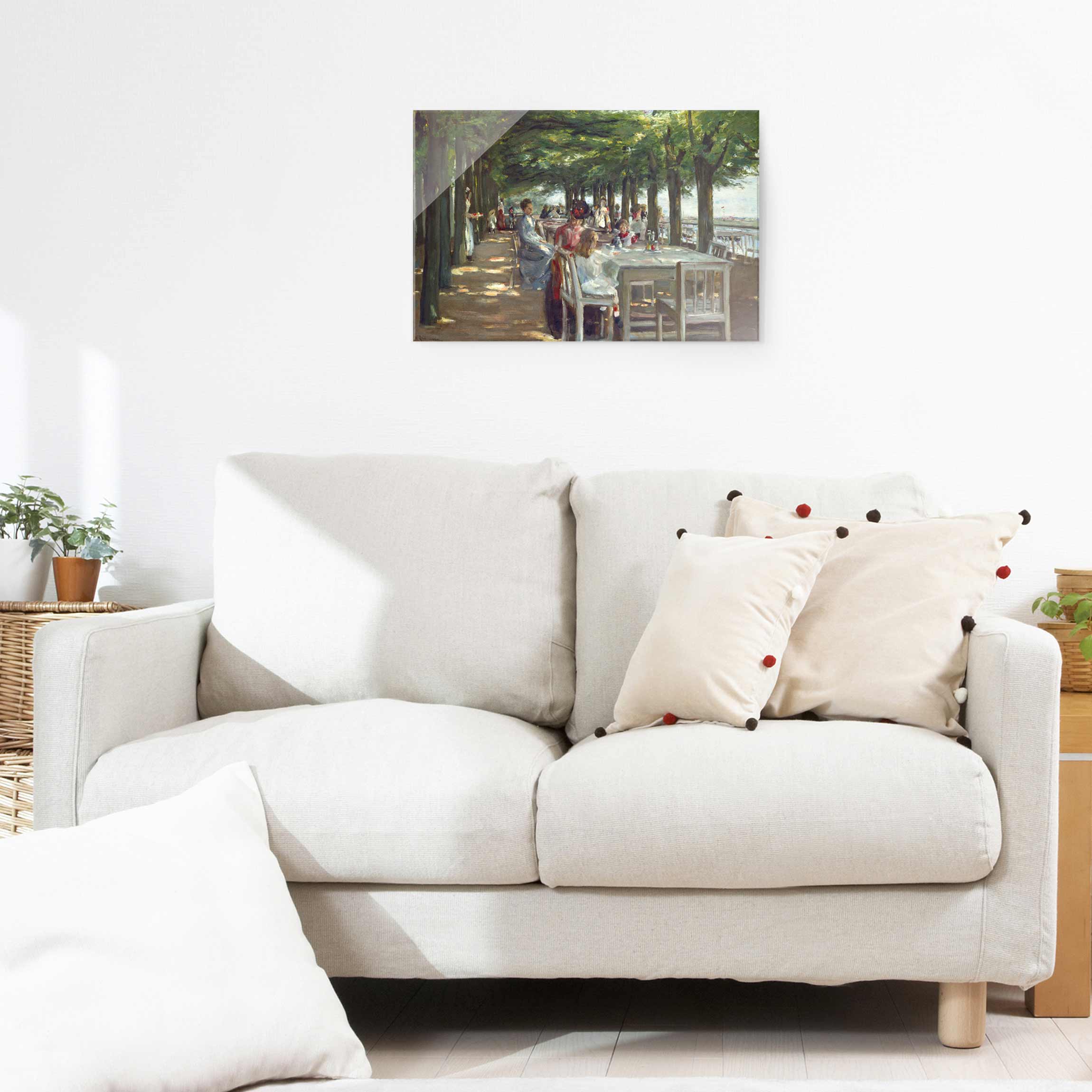 Glasbild - Querformat Max Liebermann - Terrasse des Restaurants Jacob