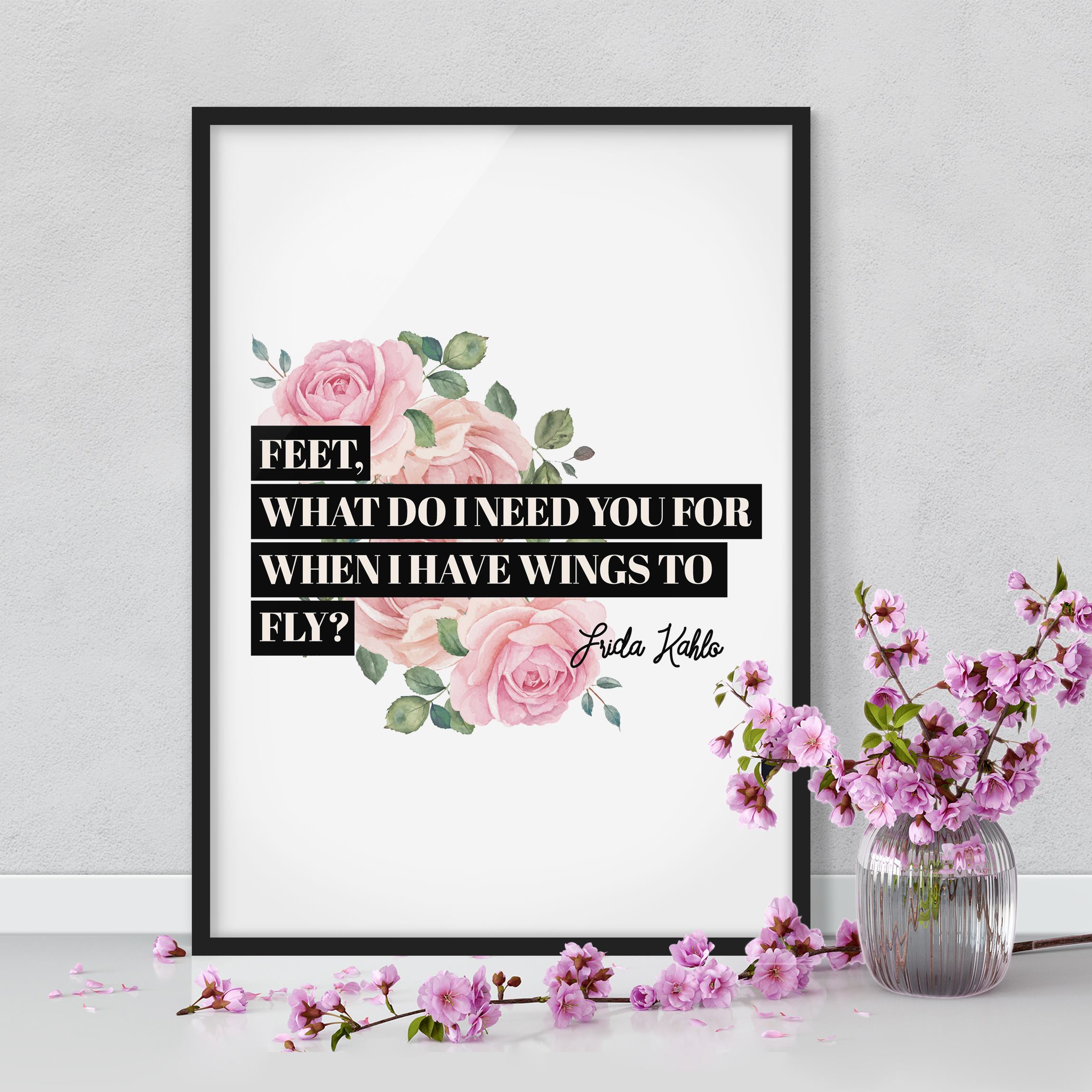Spruch Bild mit Rahmen Feet what do i need you for