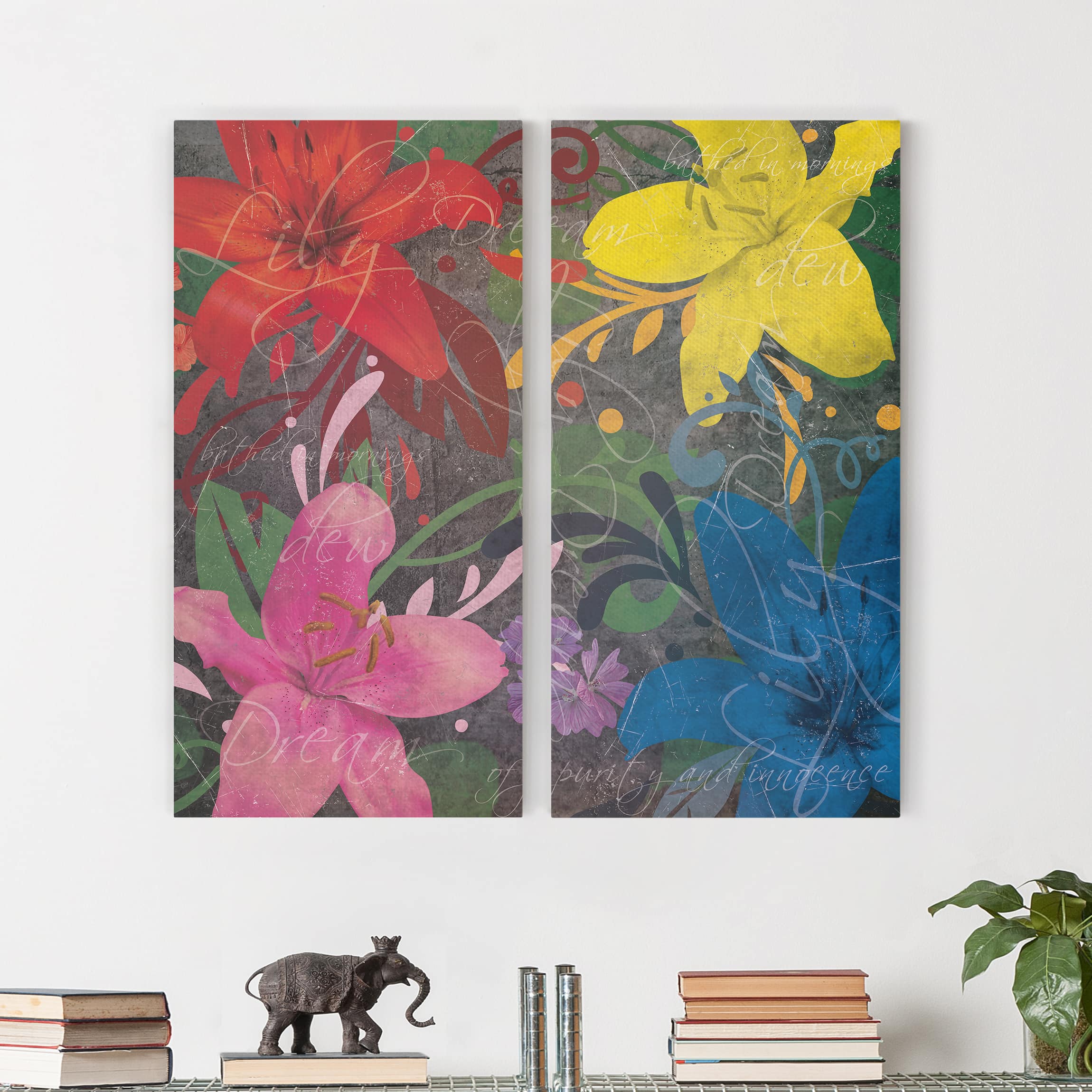 2-teiliges Leinwandbild Blumen Lilientraum_2