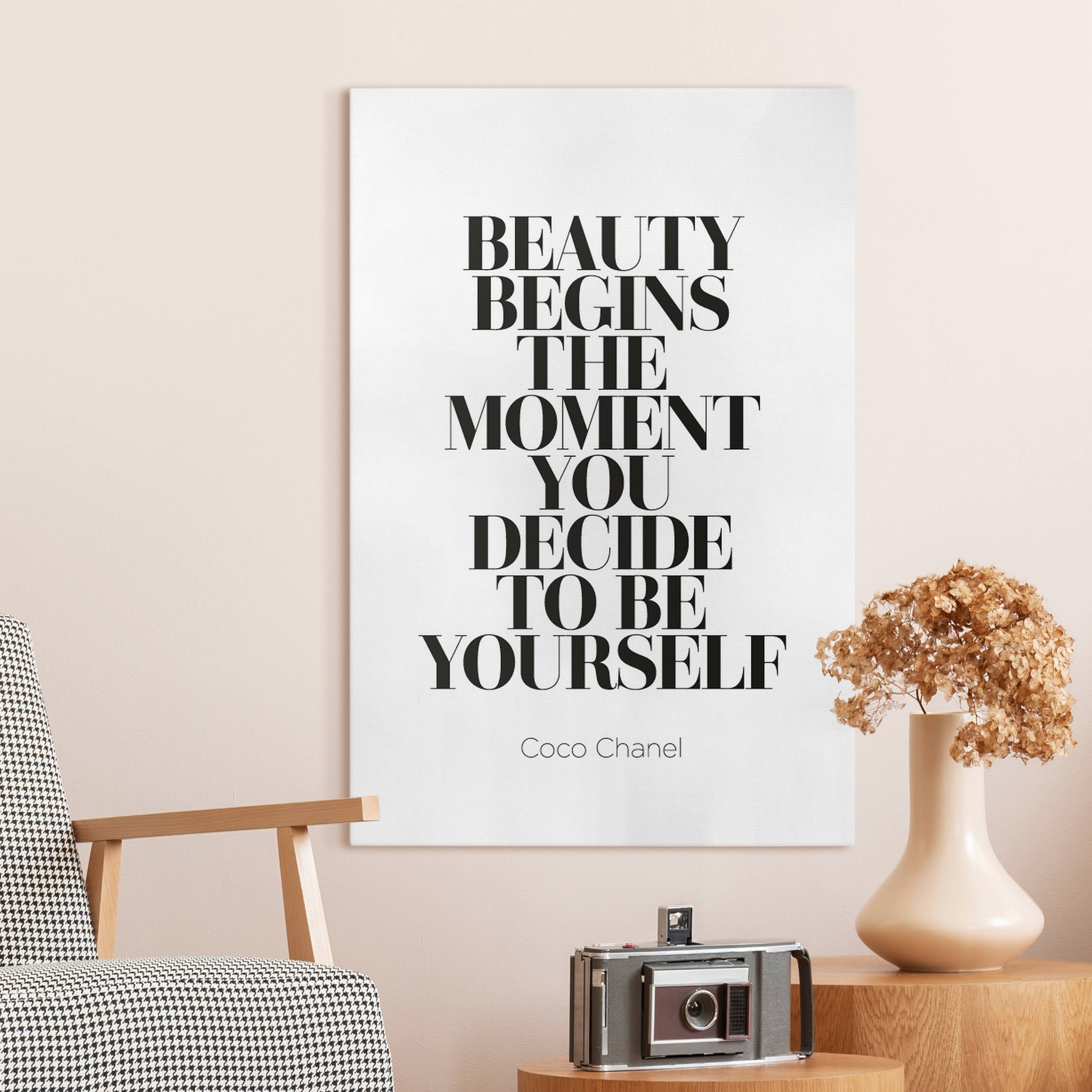 Leinwandbild Be yourself Coco Chanel