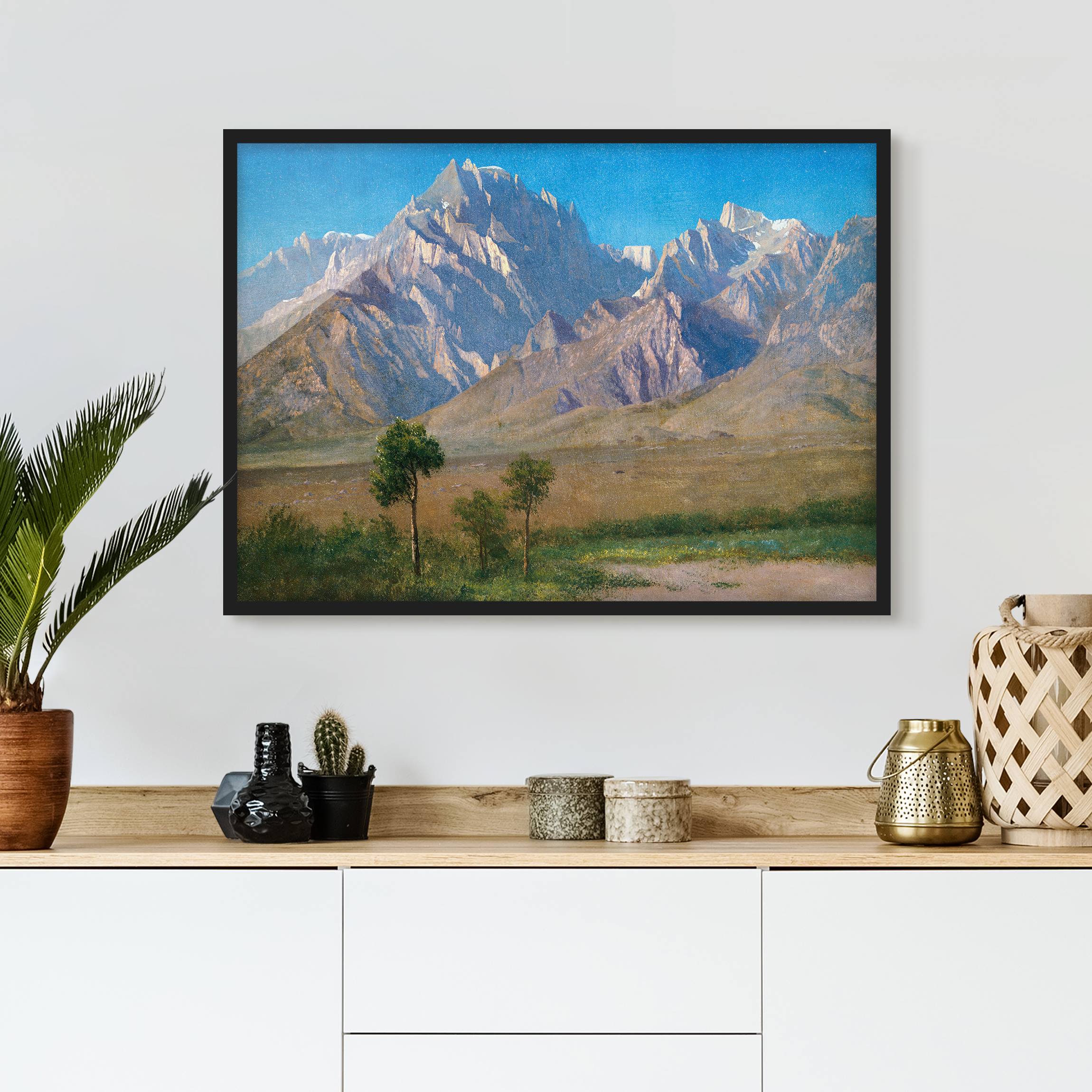 Bild mit Rahmen - Querformat Albert Bierstadt - Camp Independence