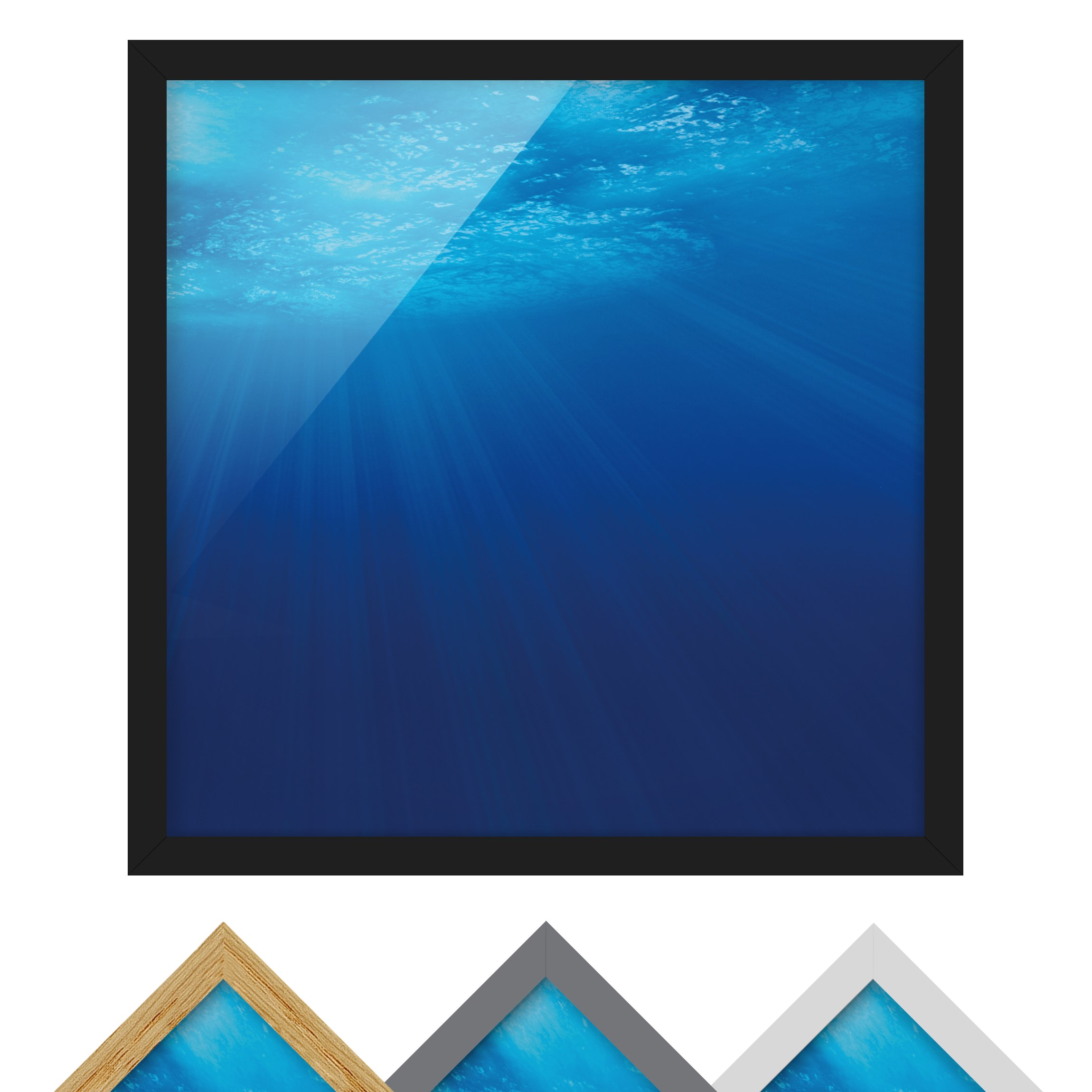 Bild mit Rahmen - Quadrat Arctic Sun