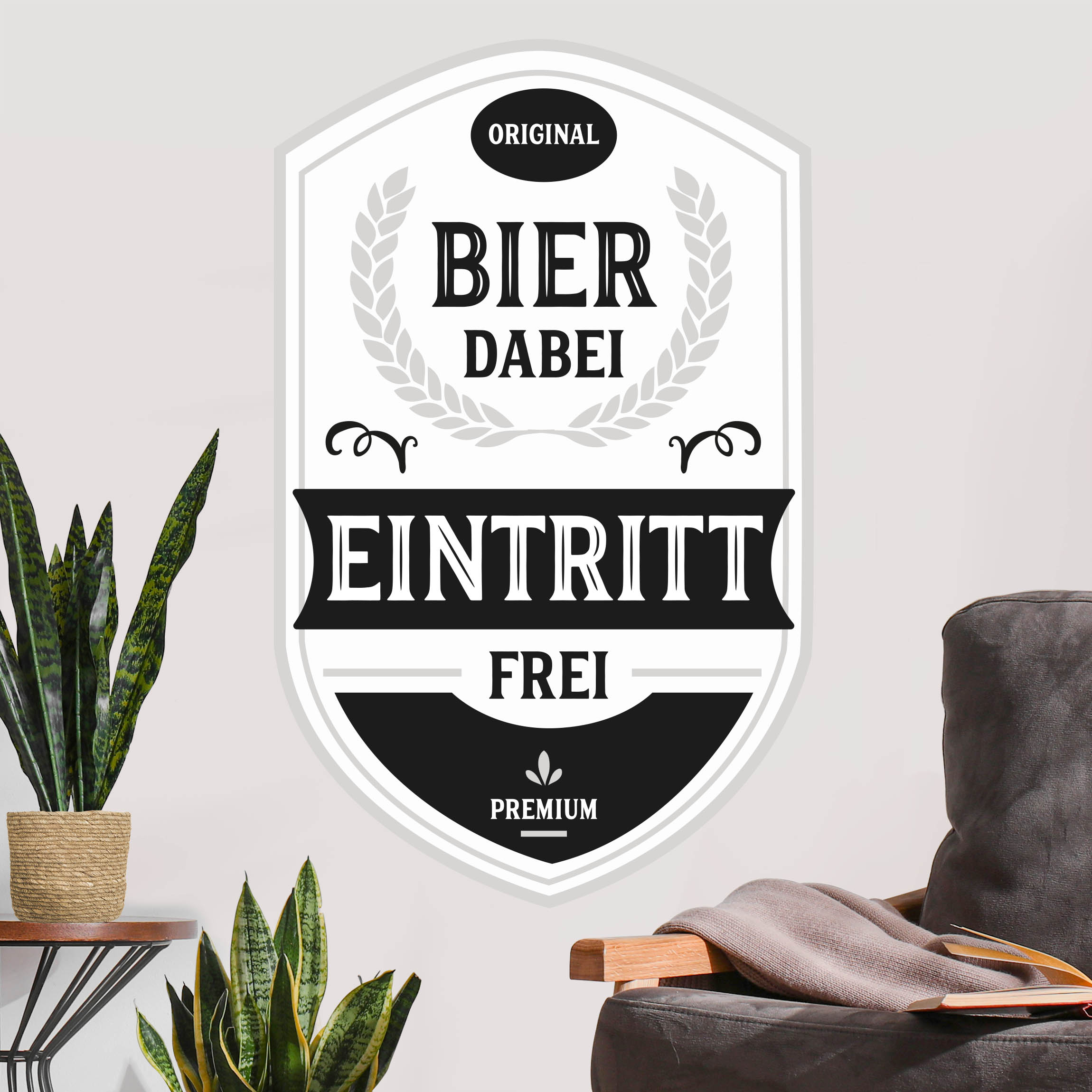Wandtattoo Bier dabei - Entritt frei
