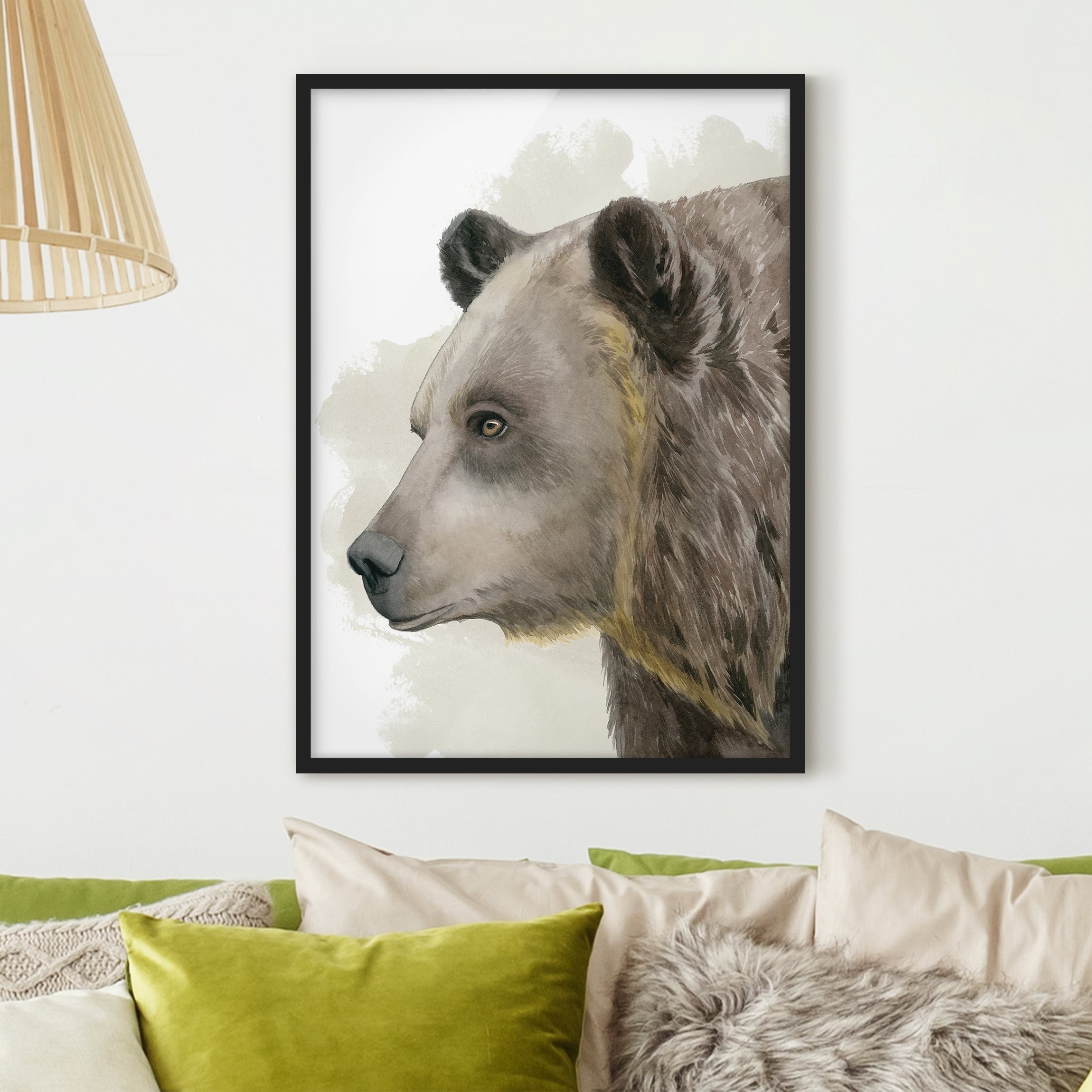 Bild mit Rahmen - Hochformat Waldfreunde - Bär