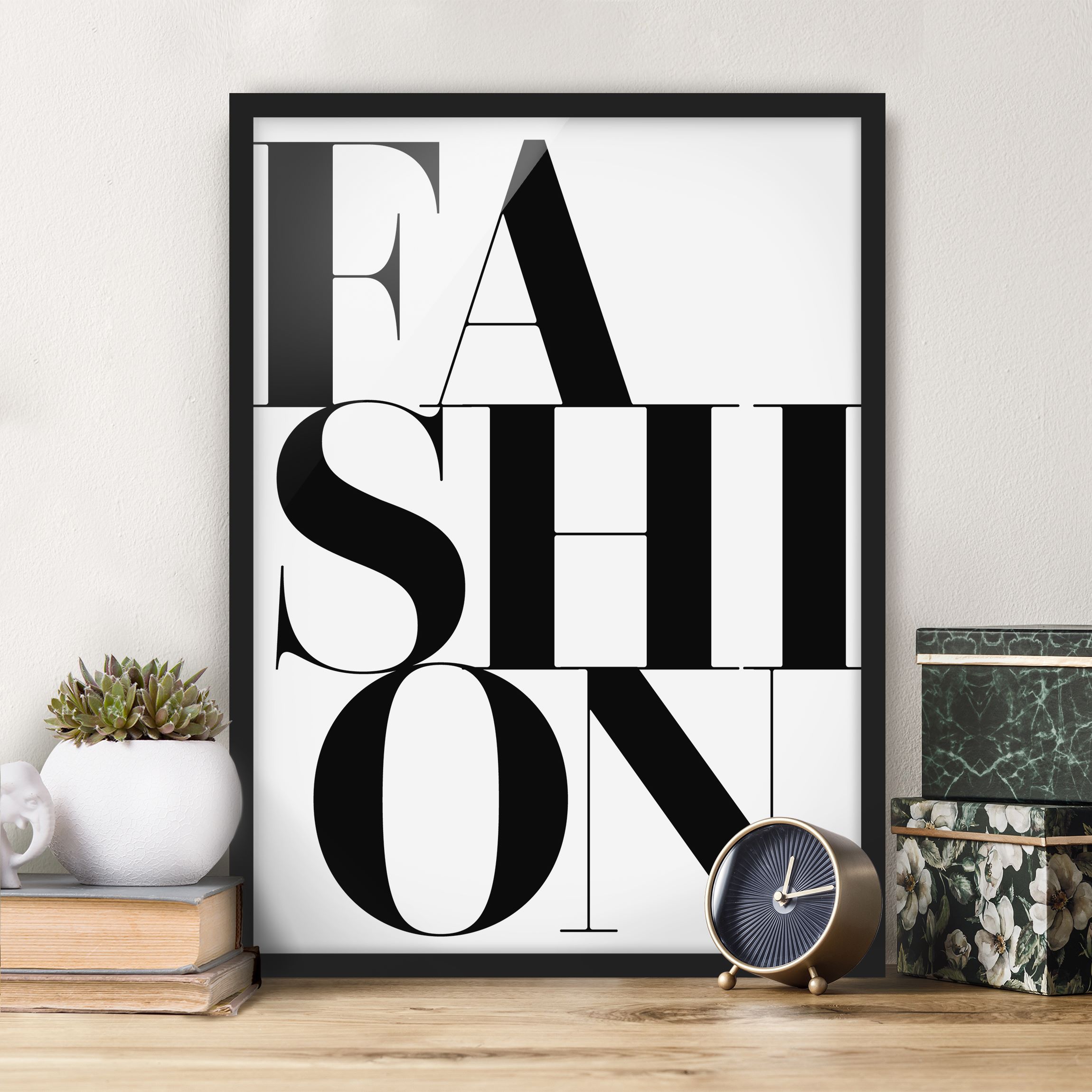 Bild mit Rahmen - Hochformat FASHION