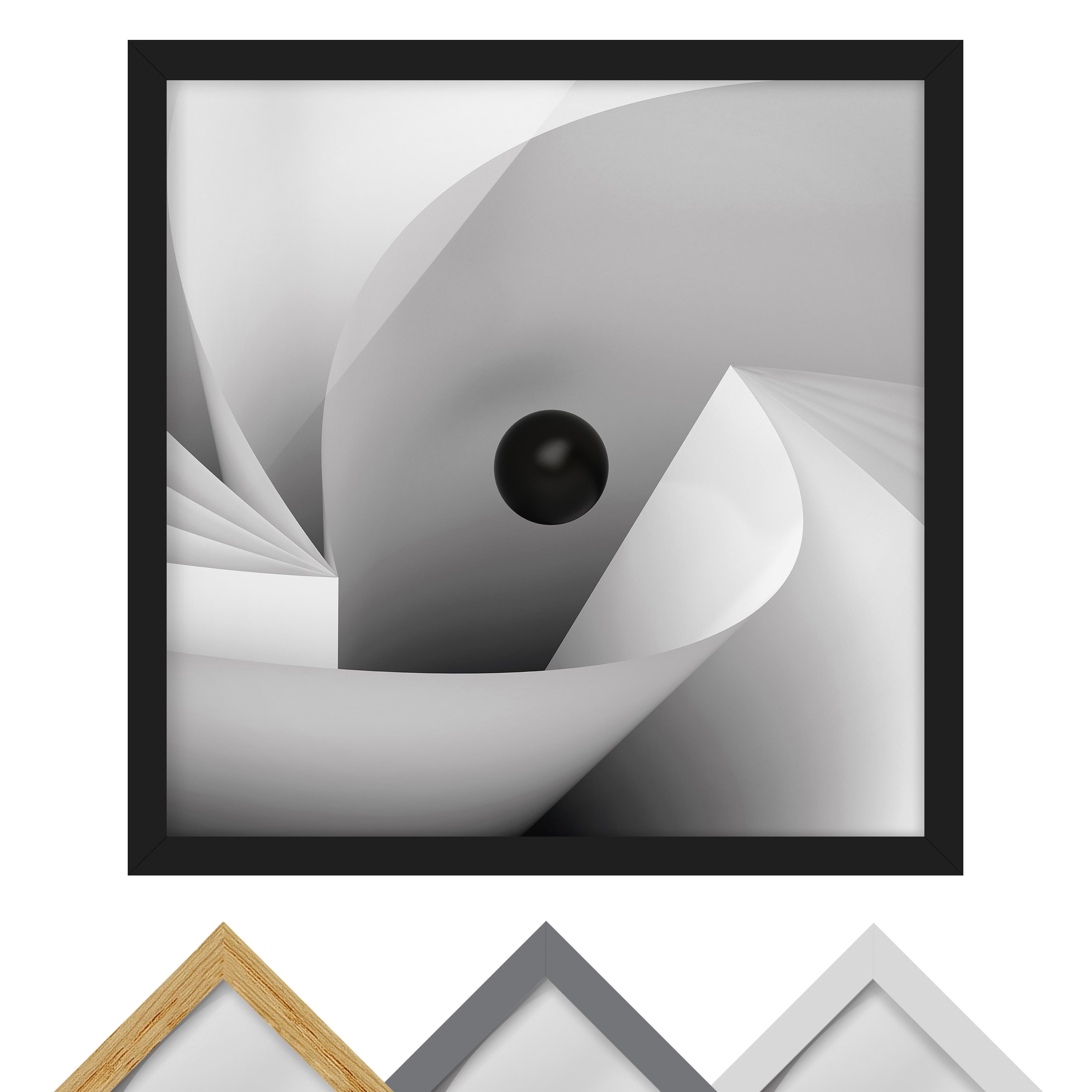 Schwarz-Weiß Bild mit Rahmen Big Eye