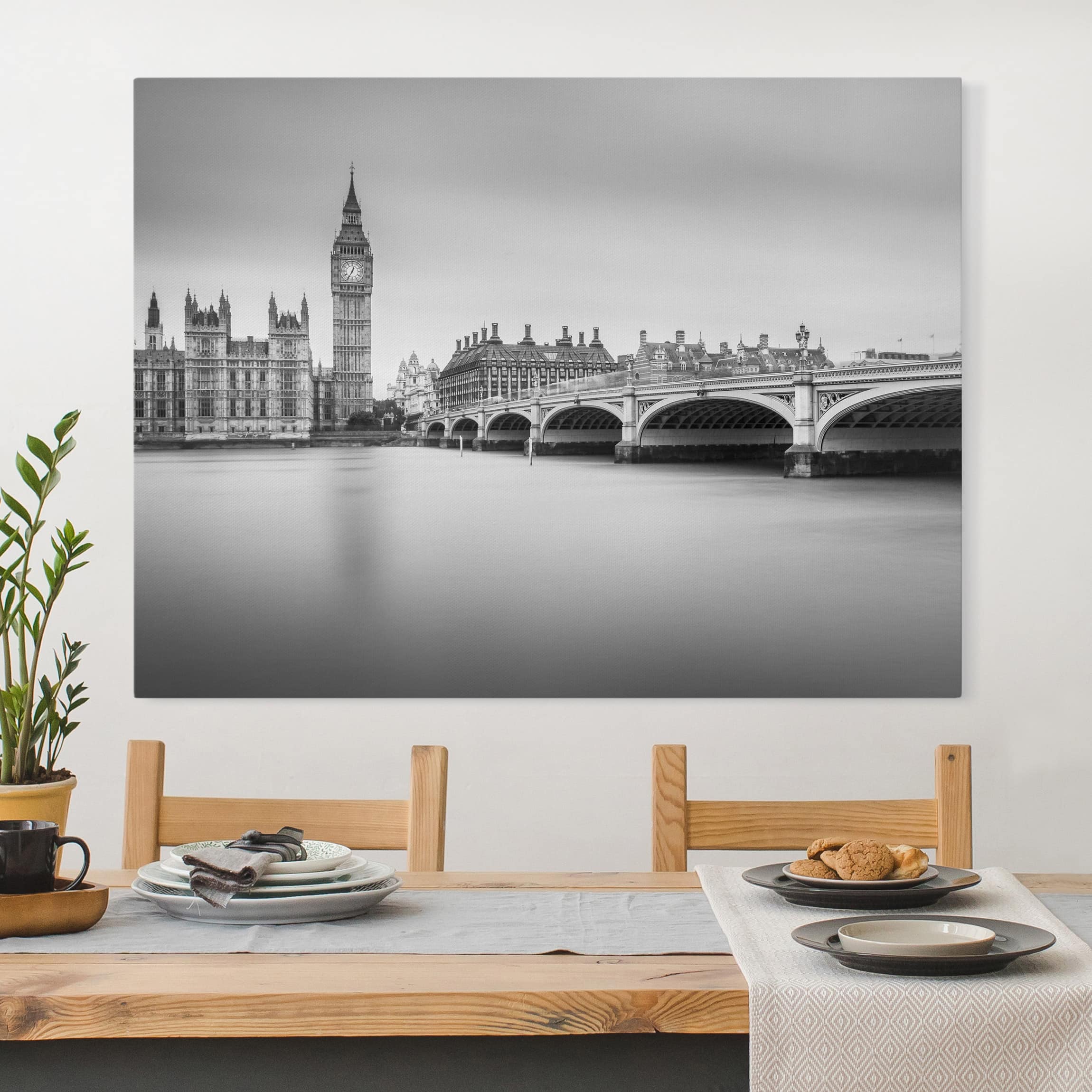 Leinwandbild London Westminster Brücke und Big Ben