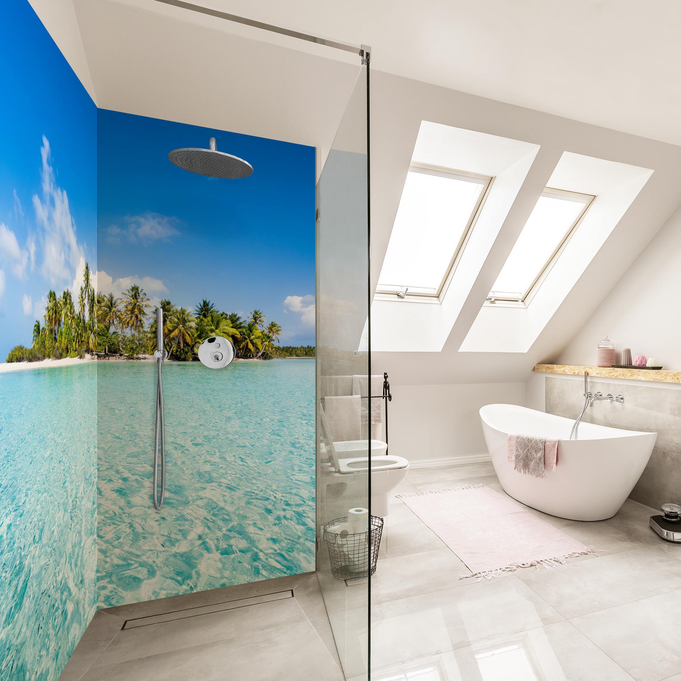 Duschrückwand Crystal Clear Water