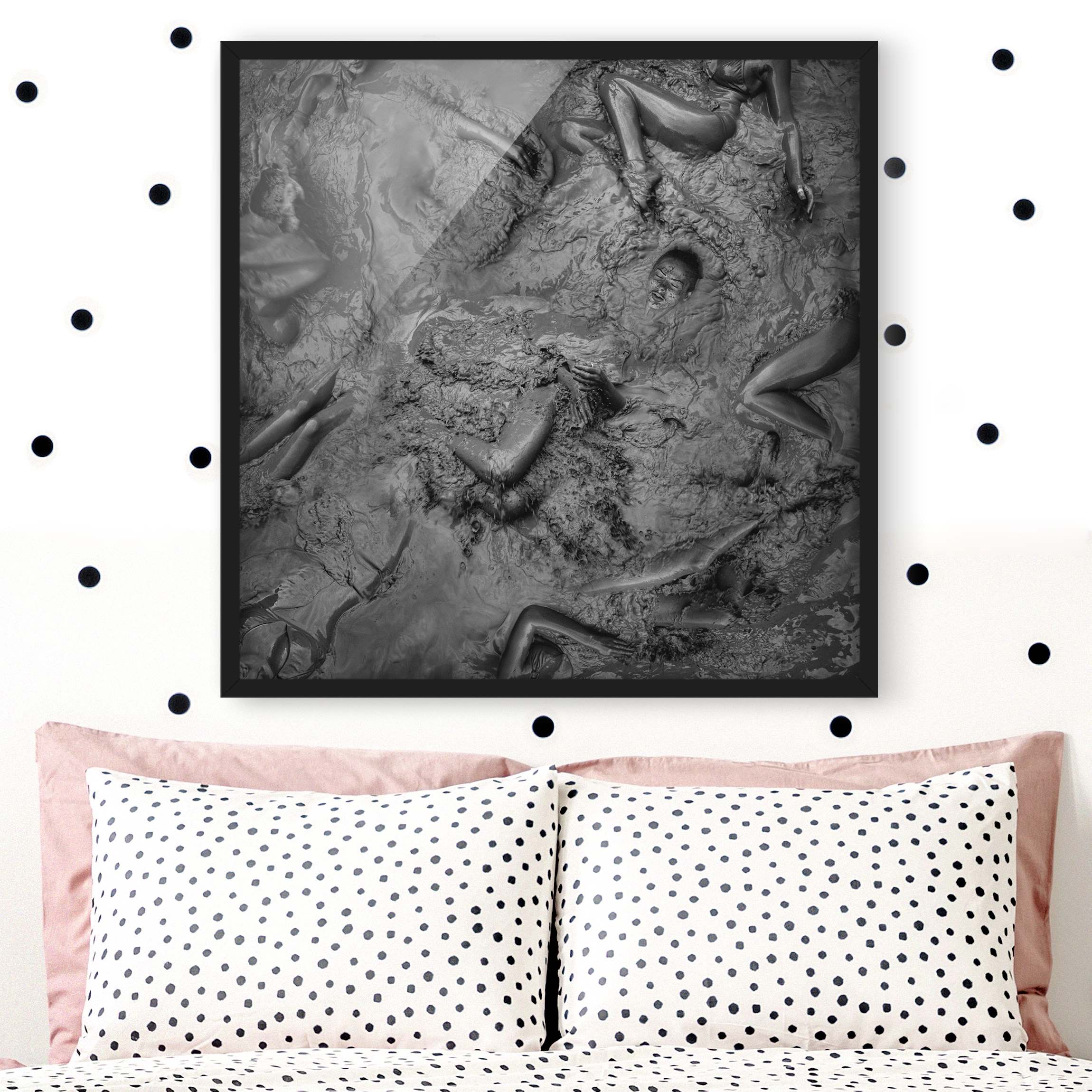 Gerahmtes Bild Aufwühlendes Bad