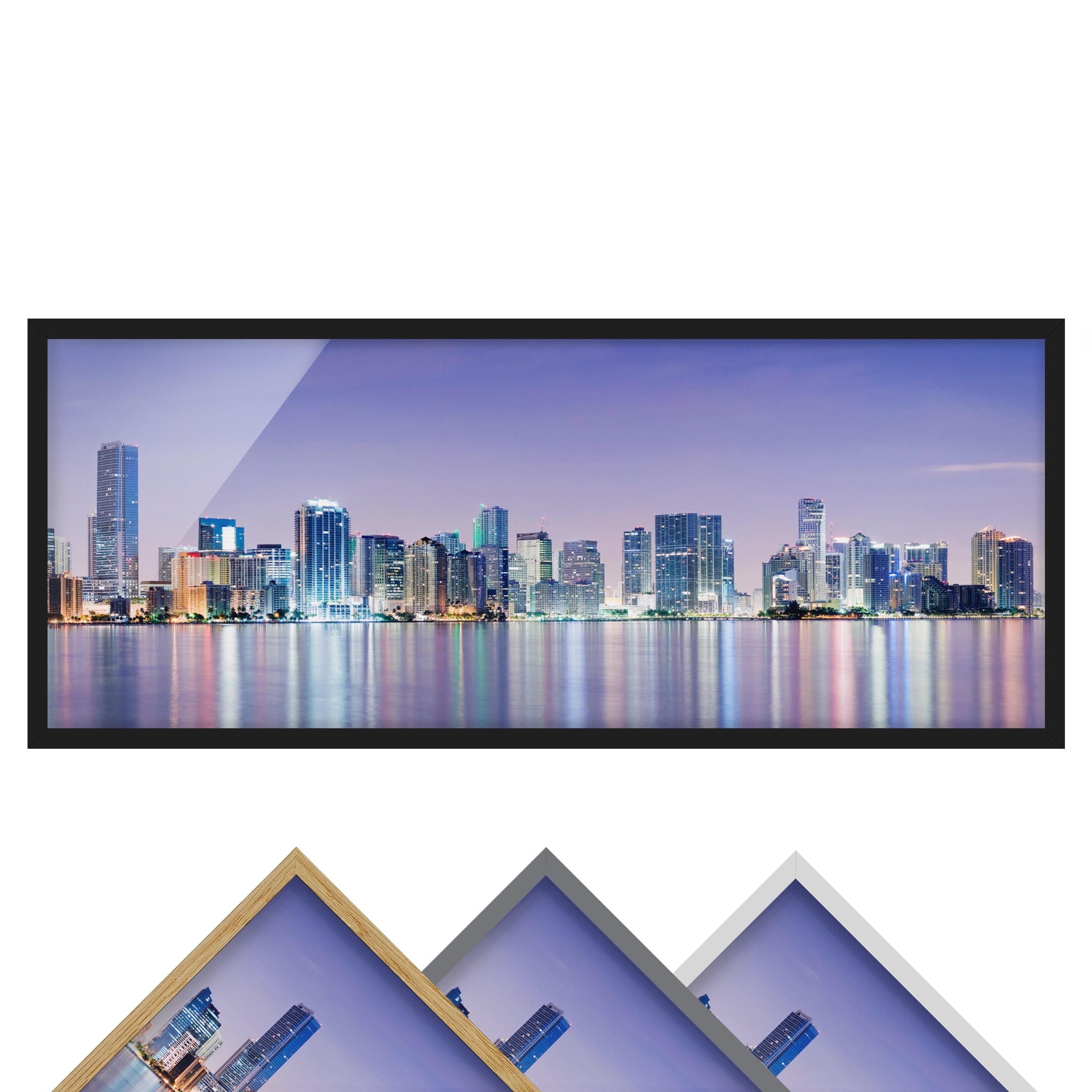 Bild mit Rahmen - Panorama Purple Miami Beach