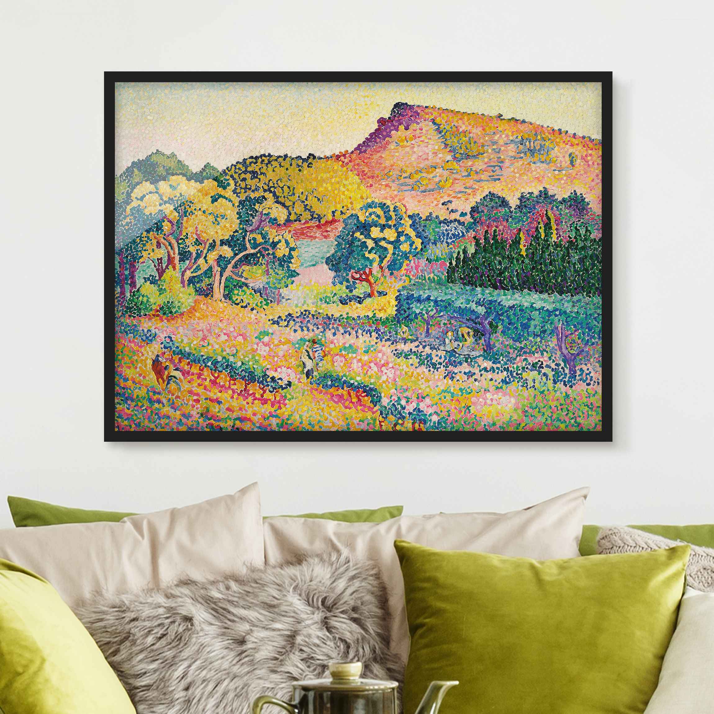 Bild mit Rahmen - Querformat Henri Edmond Cross - Landschaft mit Le Cap Nègre