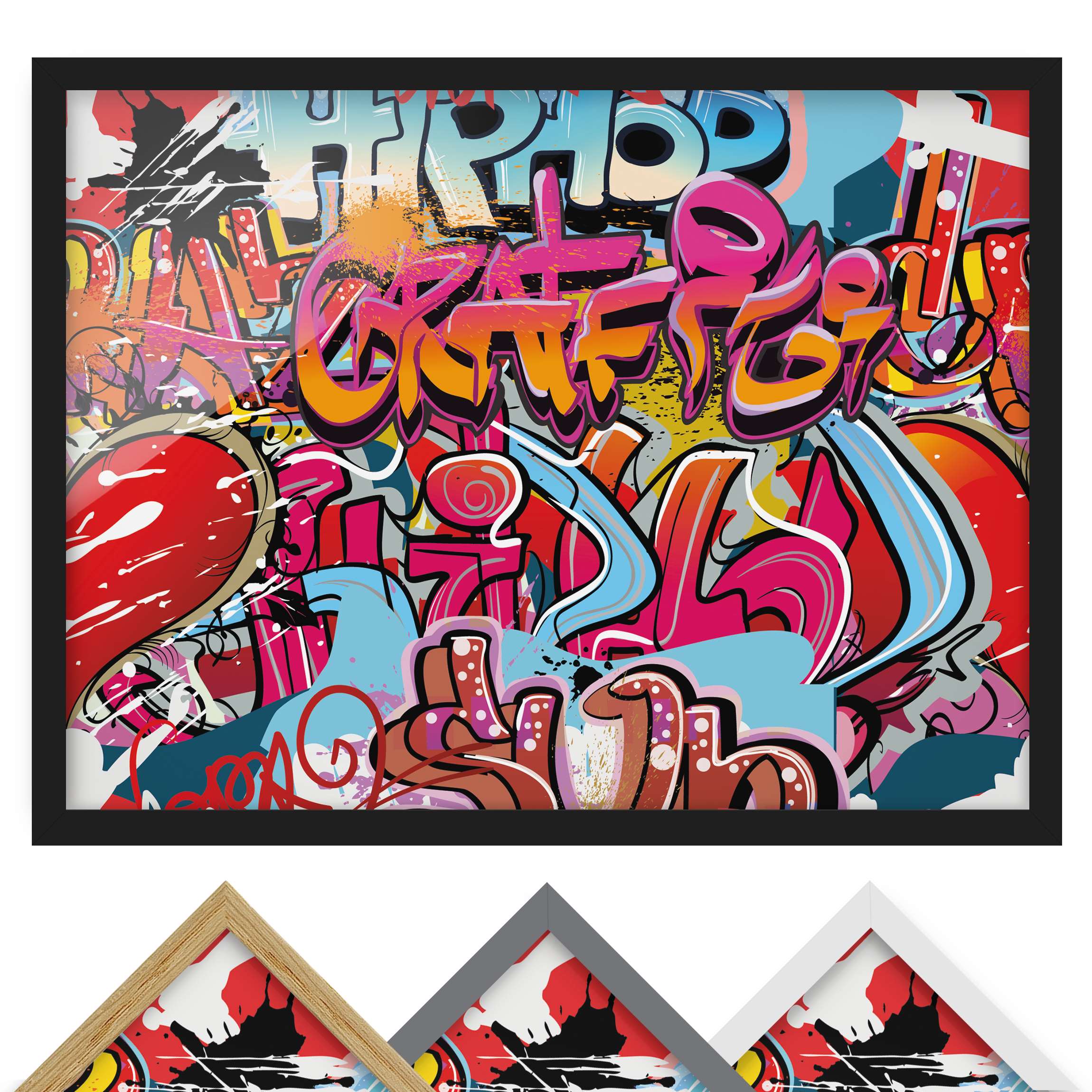 Bild mit Rahmen HipHop Graffiti