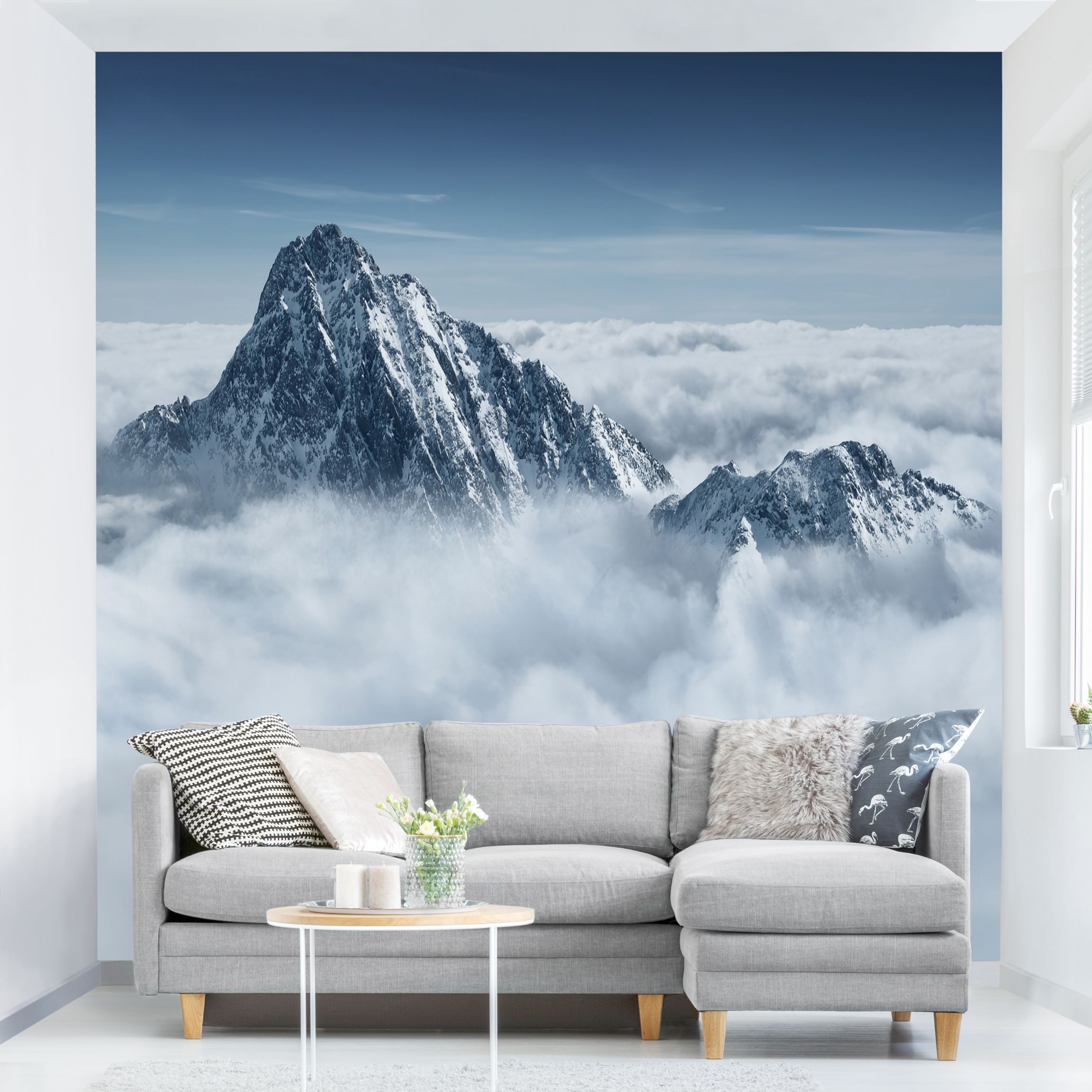 Fototapete Die Alpen über den Wolken