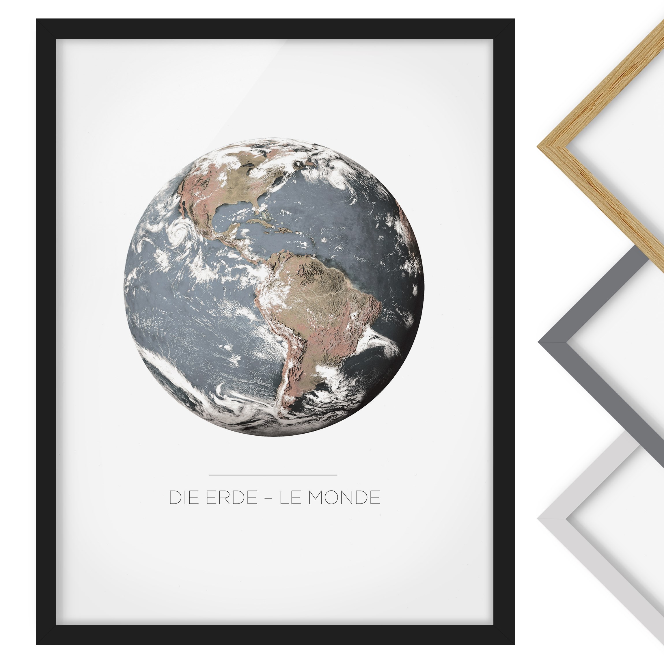 Bild mit Rahmen Le Monde - Die Erde