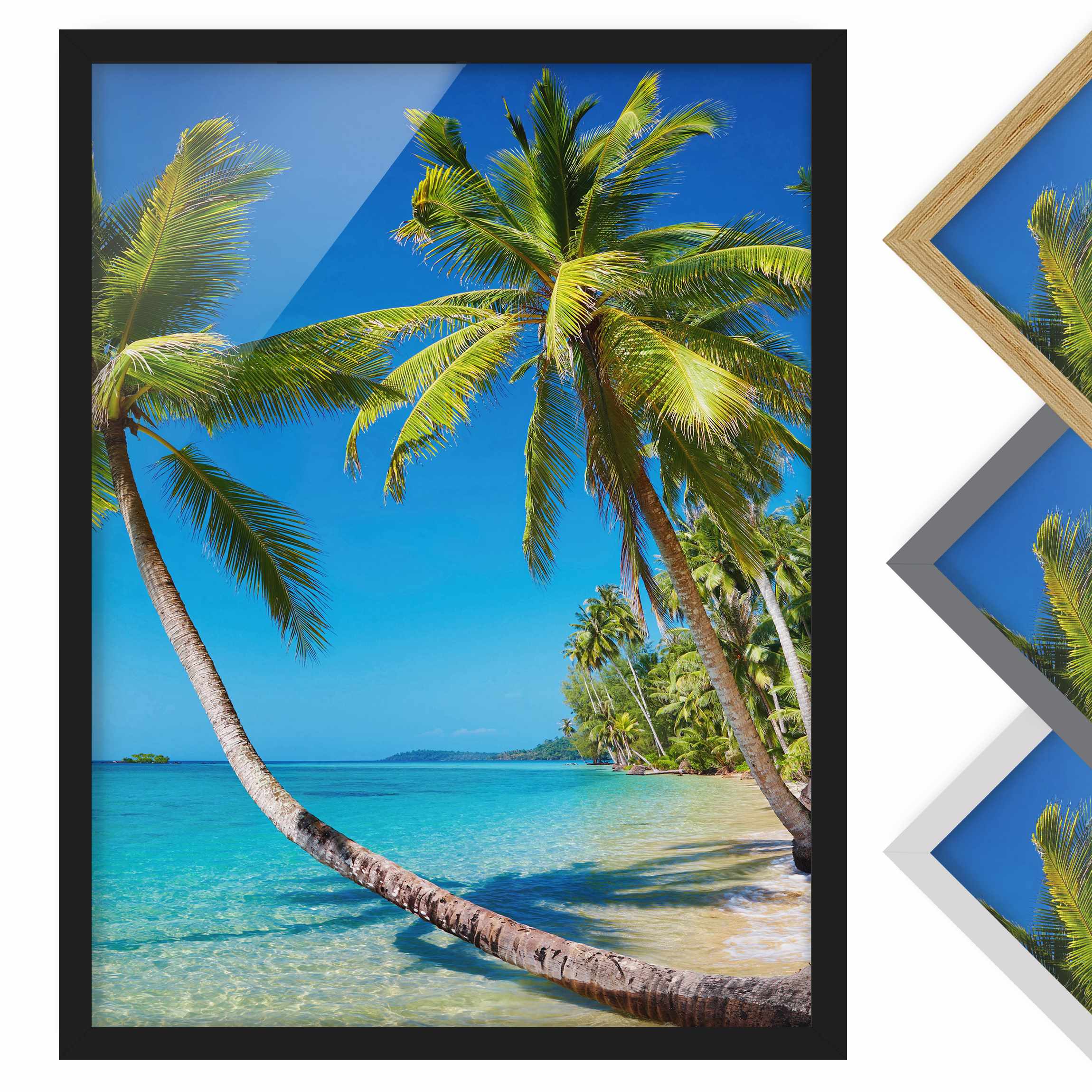 Strand Bild mit Rahmen Beach of Thailand