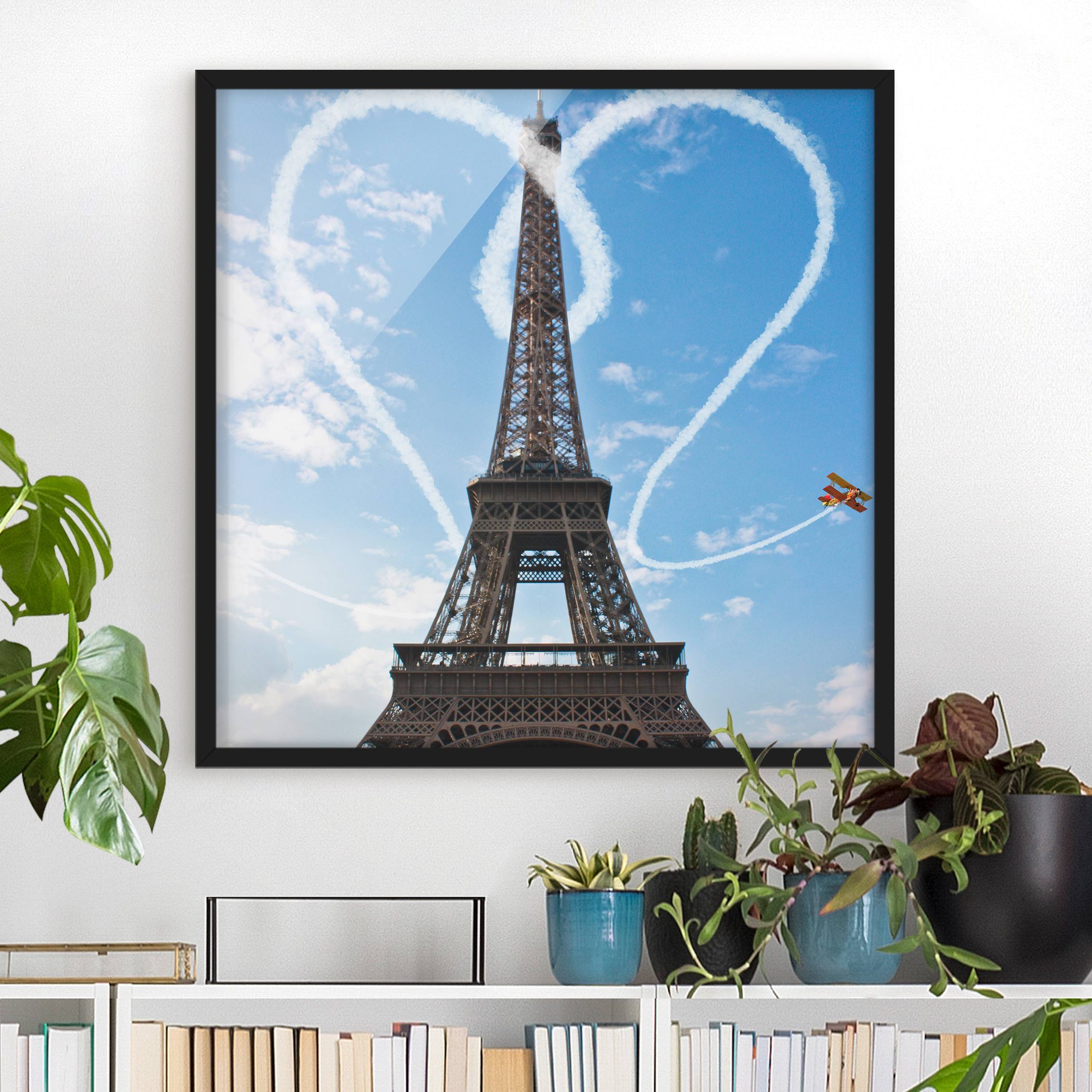 Bild mit Rahmen - Quadrat Paris - City of Love