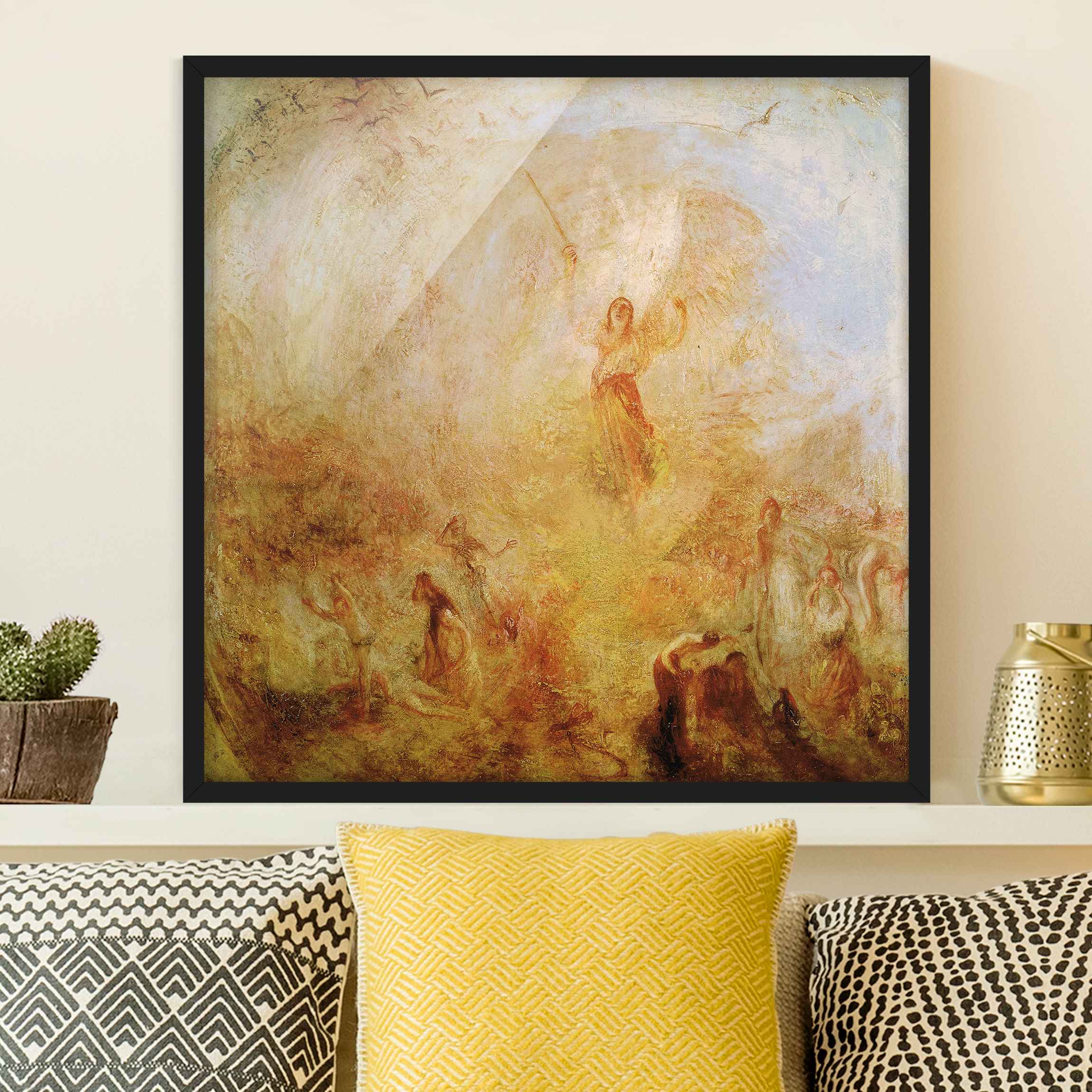 Kunstdruck mit Rahmen William Turner - Engel vor Sonne
