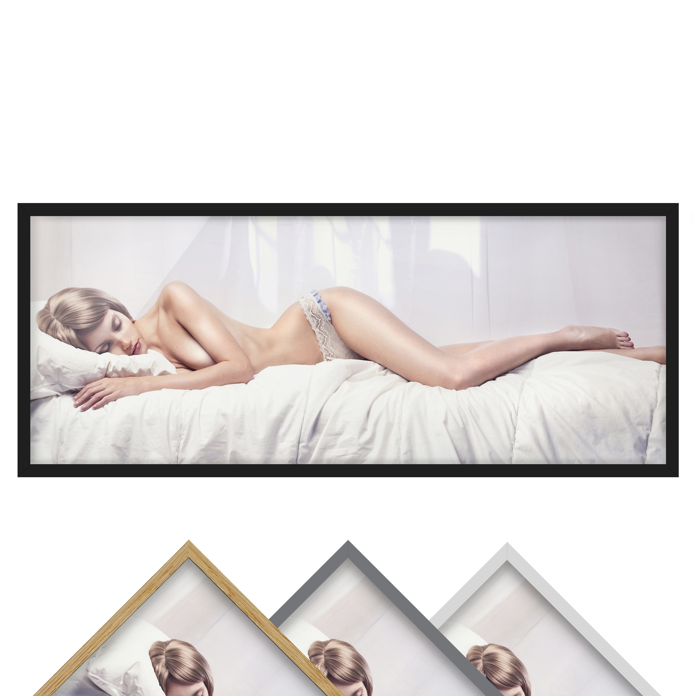 Bild mit Rahmen - Panorama Sleeping Beauty