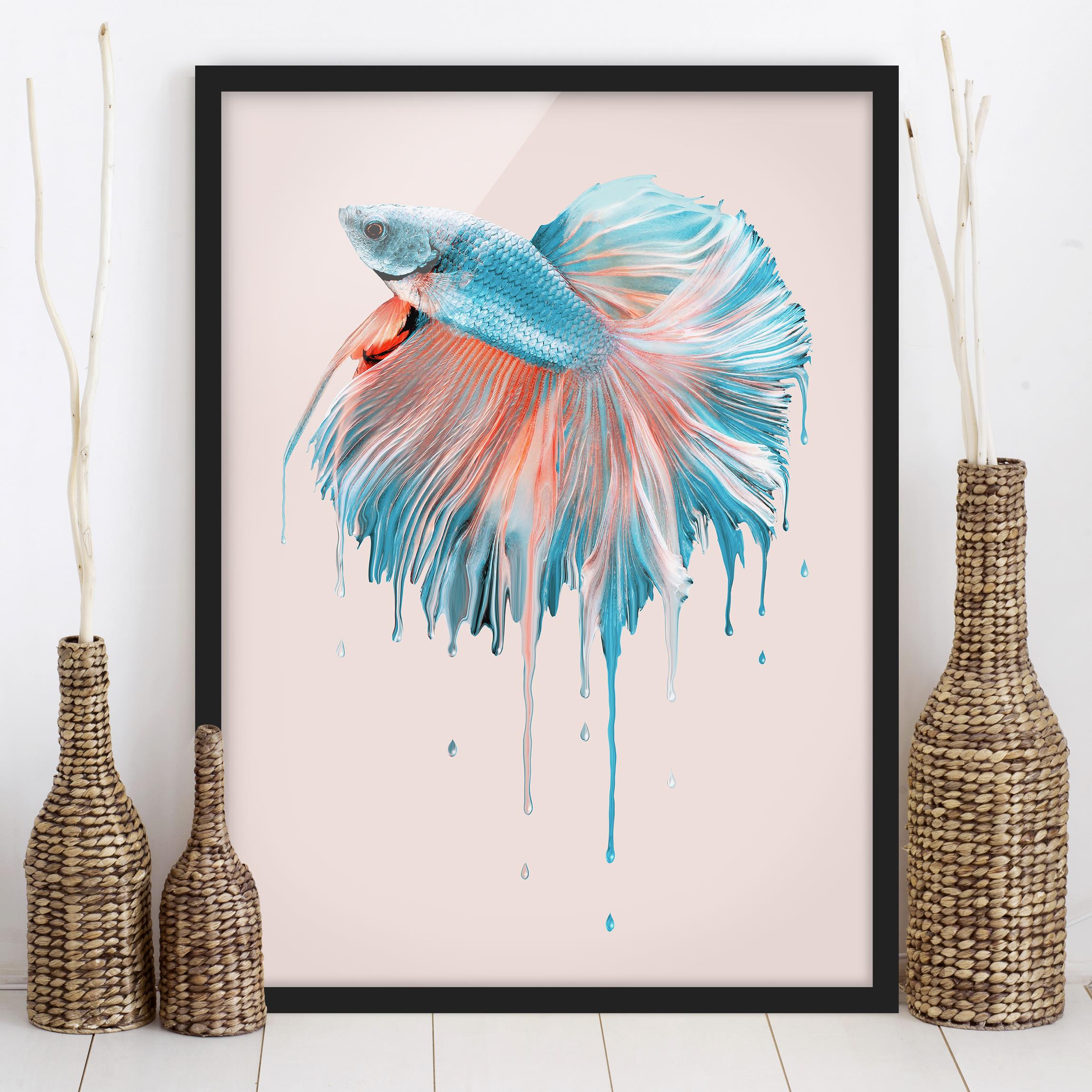 Bild mit Rahmen Schmelzender Fisch