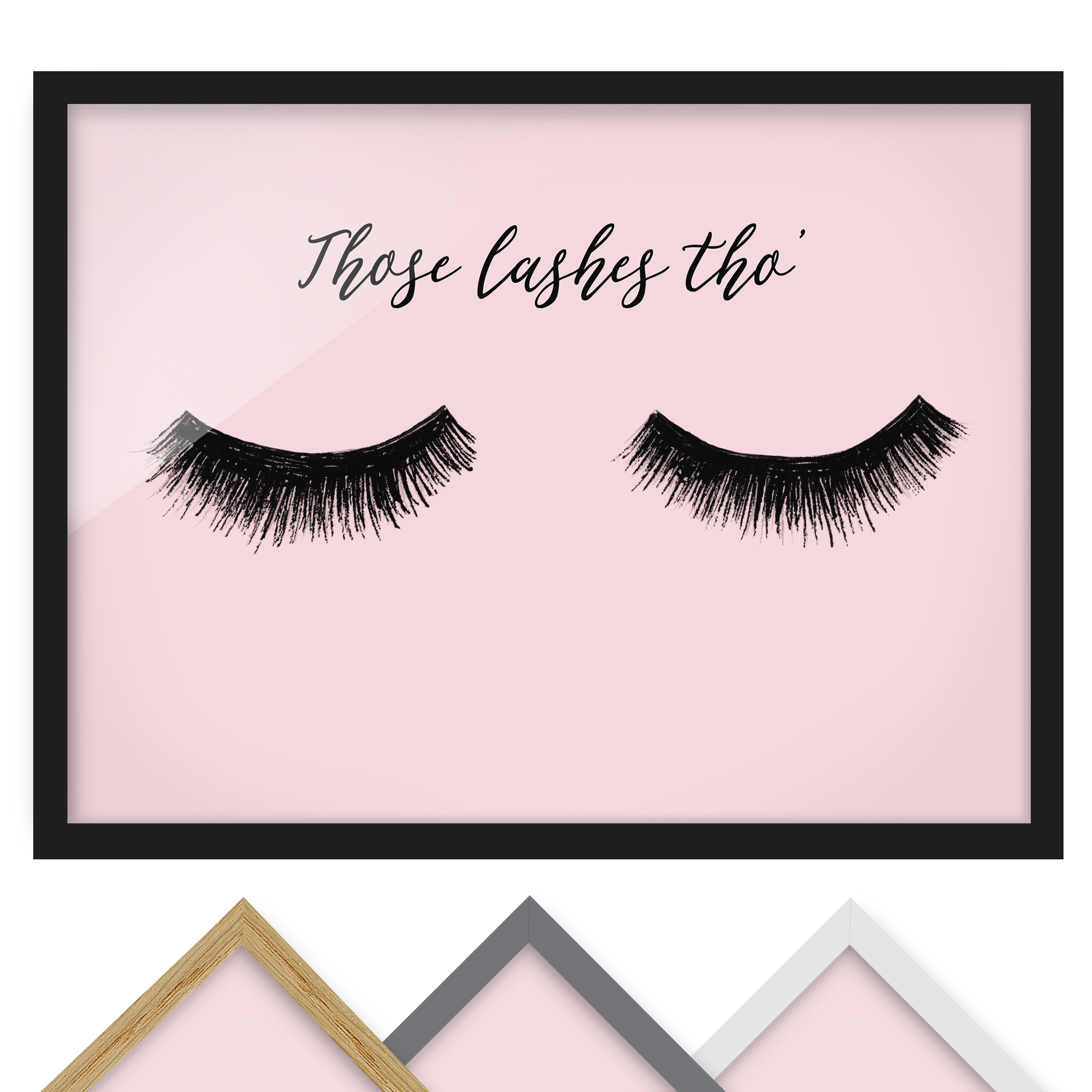 Spruch Bild mit Rahmen Wimpern Chat - Lashes