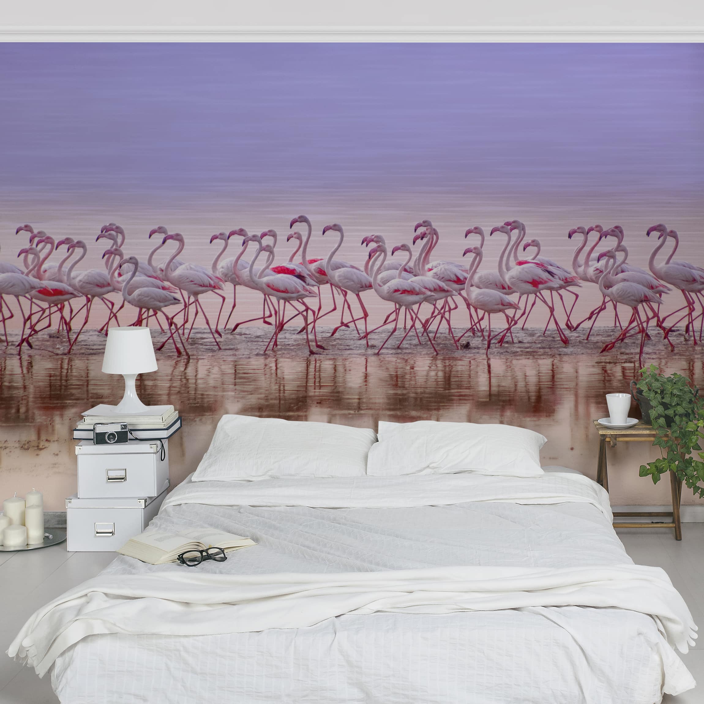 Fototapete Tiere Flamingo Party