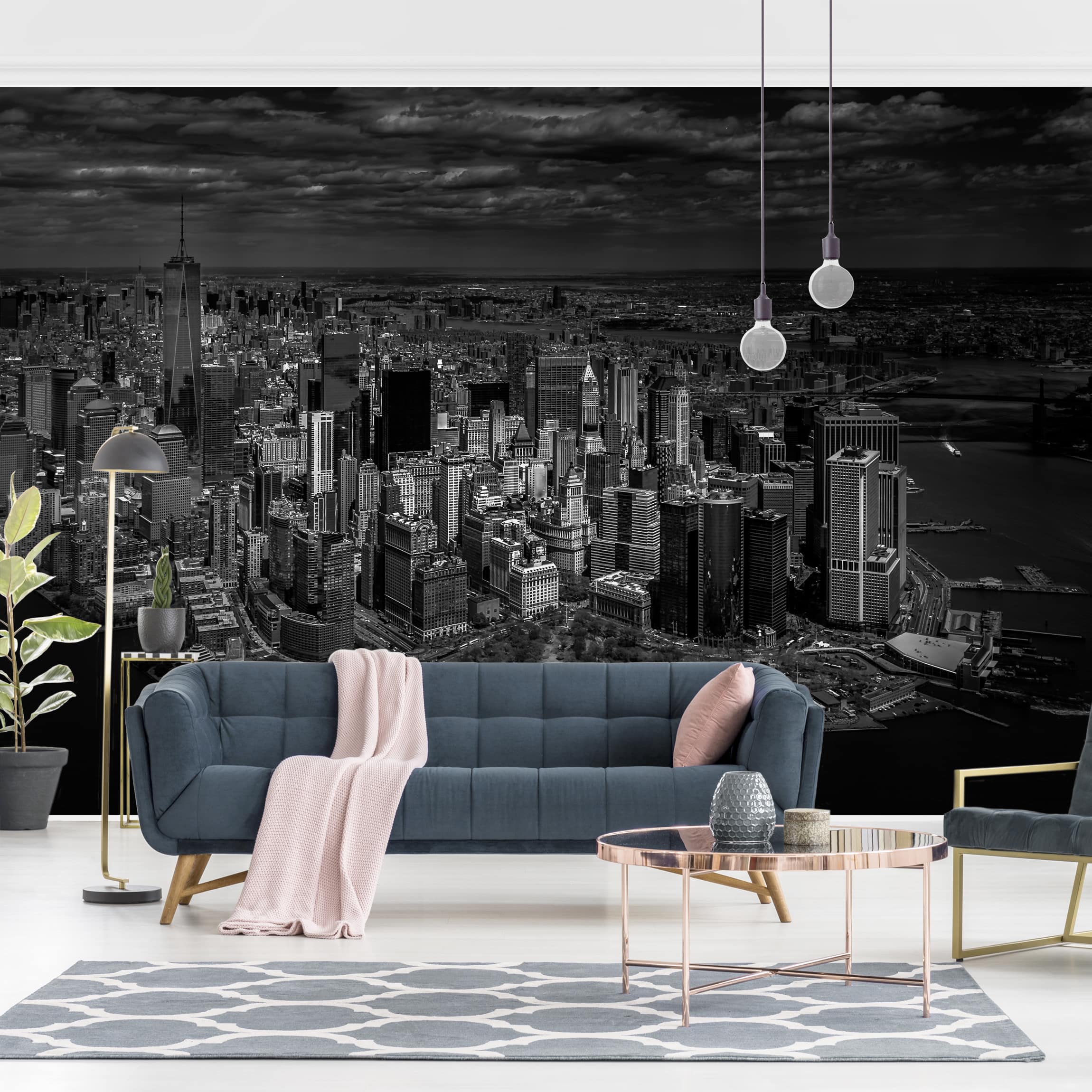 Fototapete Skyline New York - Manhattan aus der Luft