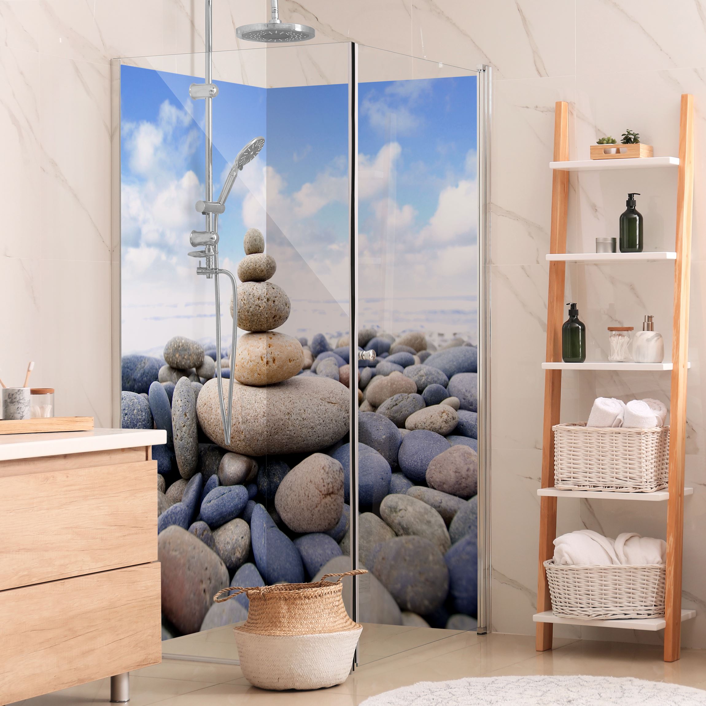 Duschrückwand Garten Eden